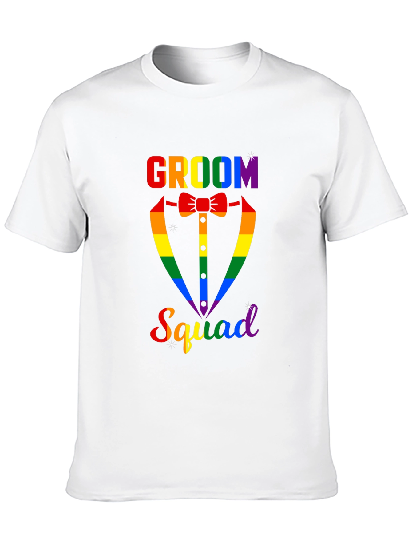Groom Squad Rainbow Graphic Tee