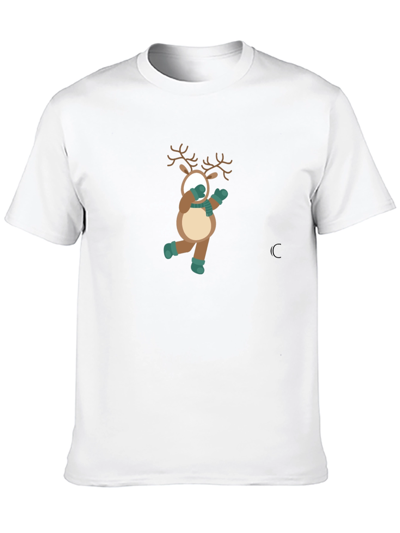 Festive Reindeer Graphic Tee - Holiday Fun