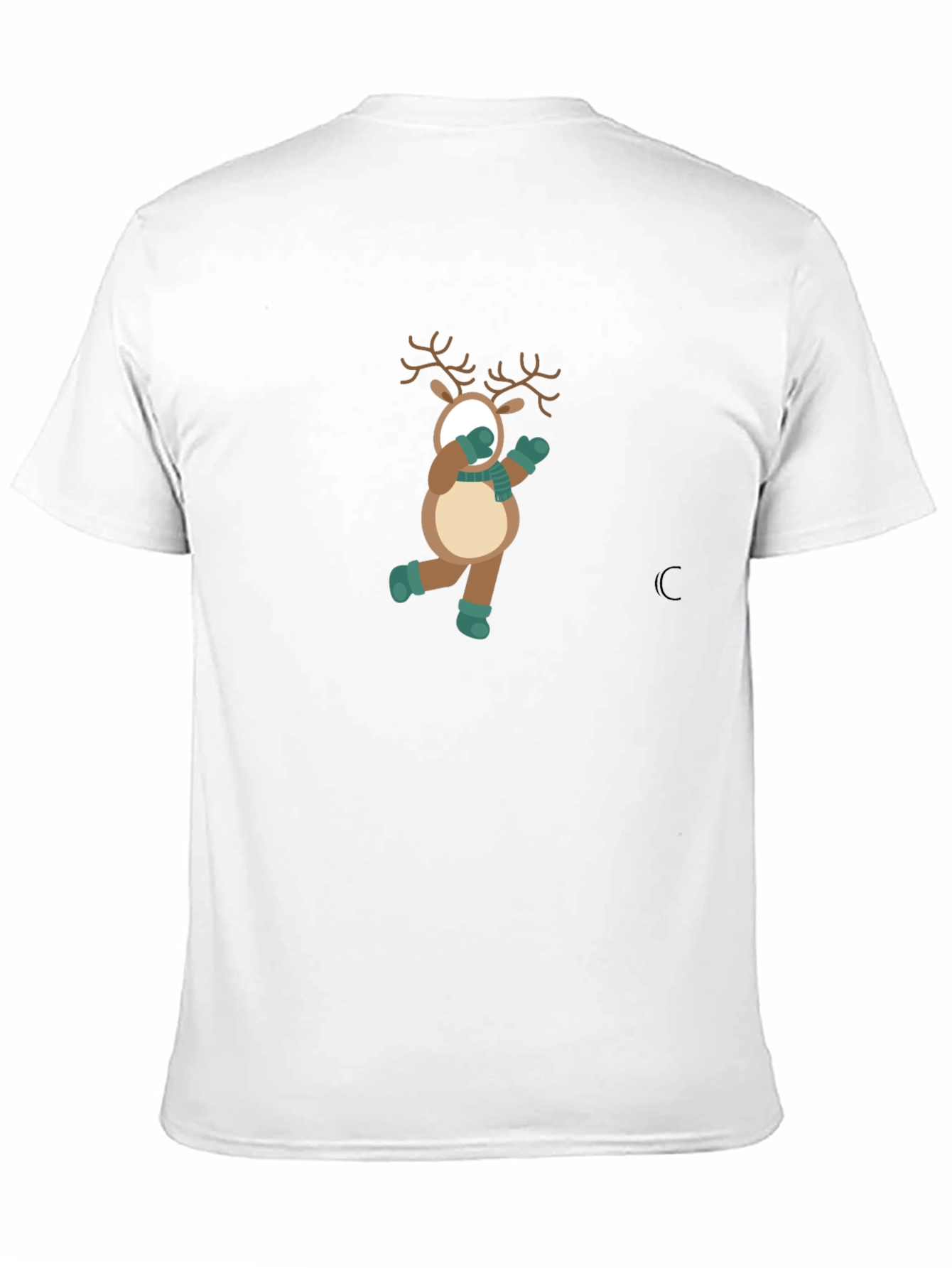 Festive Reindeer Graphic Tee - Holiday Fun