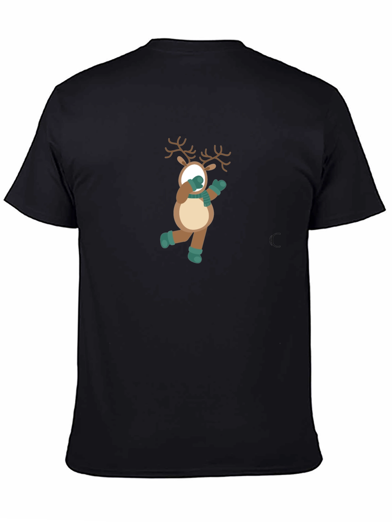 Festive Reindeer Graphic Tee - Holiday Fun