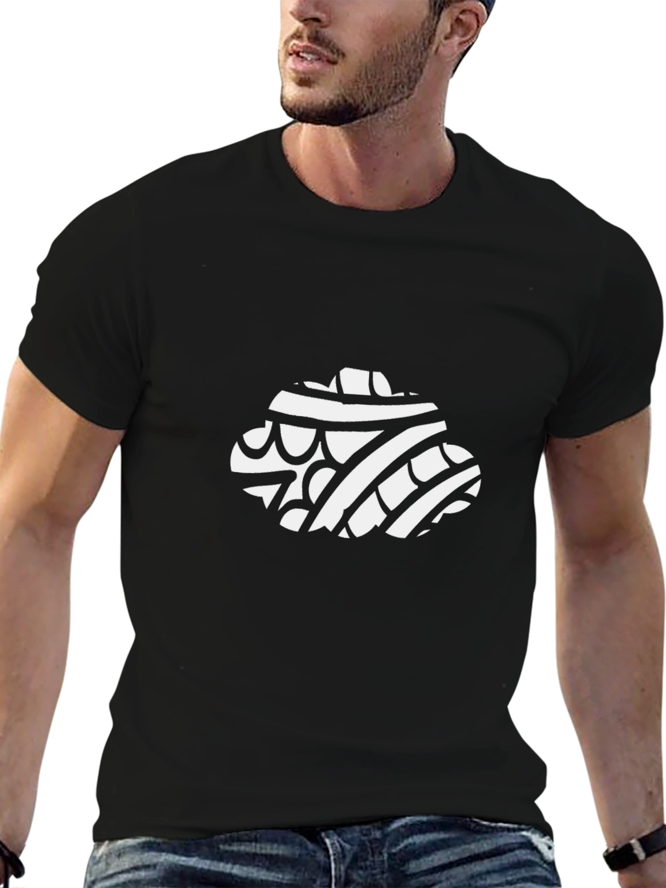 Tribal Cloud Graphic Black T-Shirt