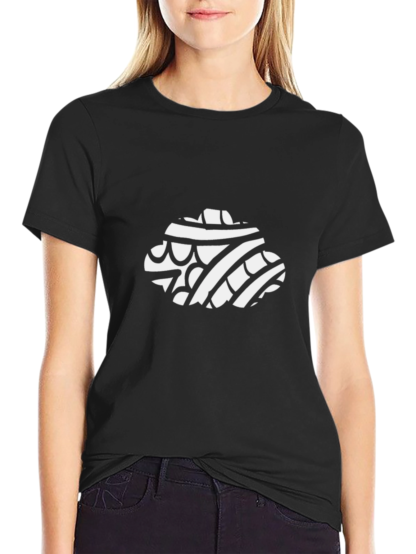 Tribal Cloud Graphic Black T-Shirt