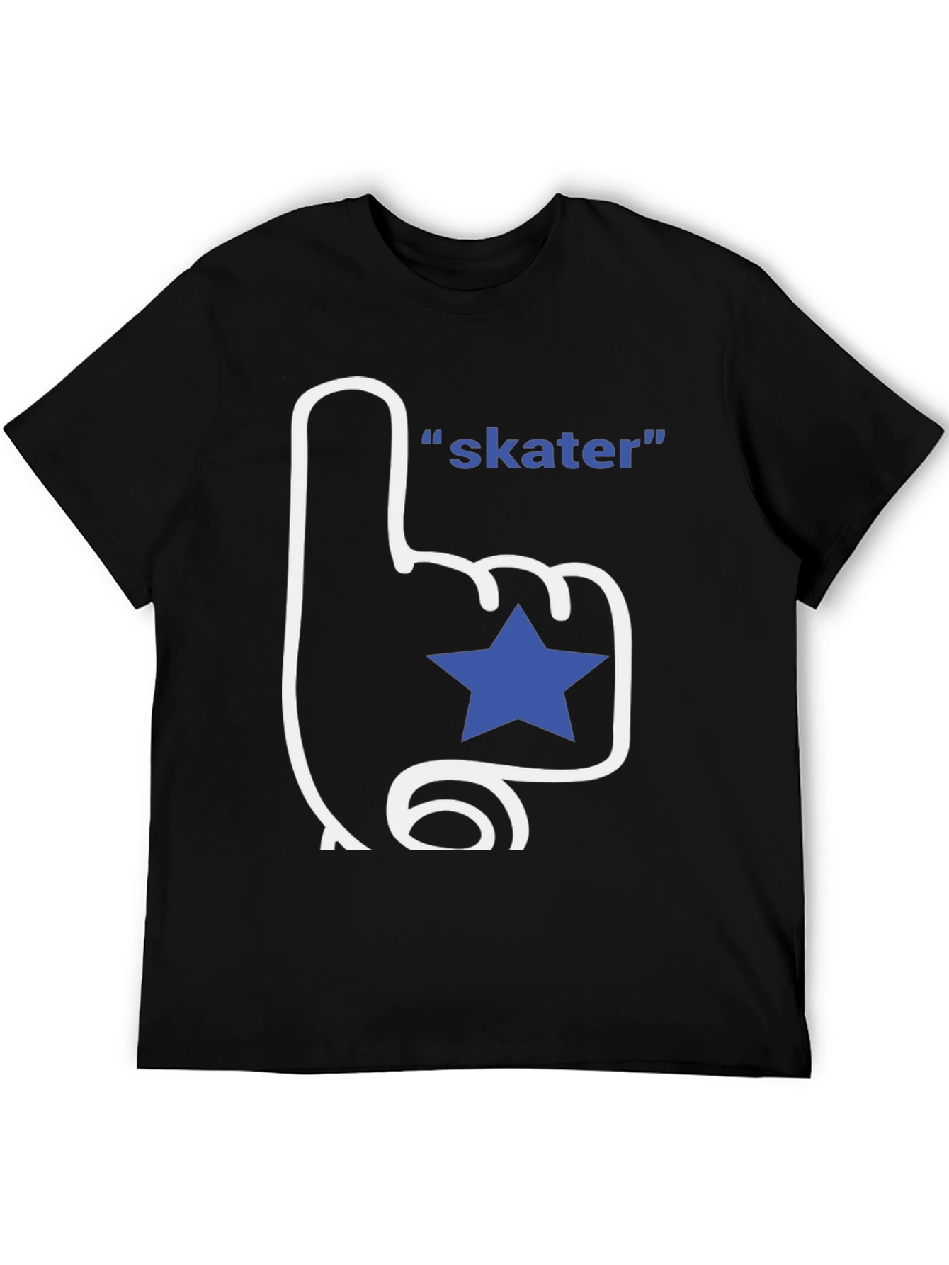 Skater T-Shirt - Fan Finger with Star