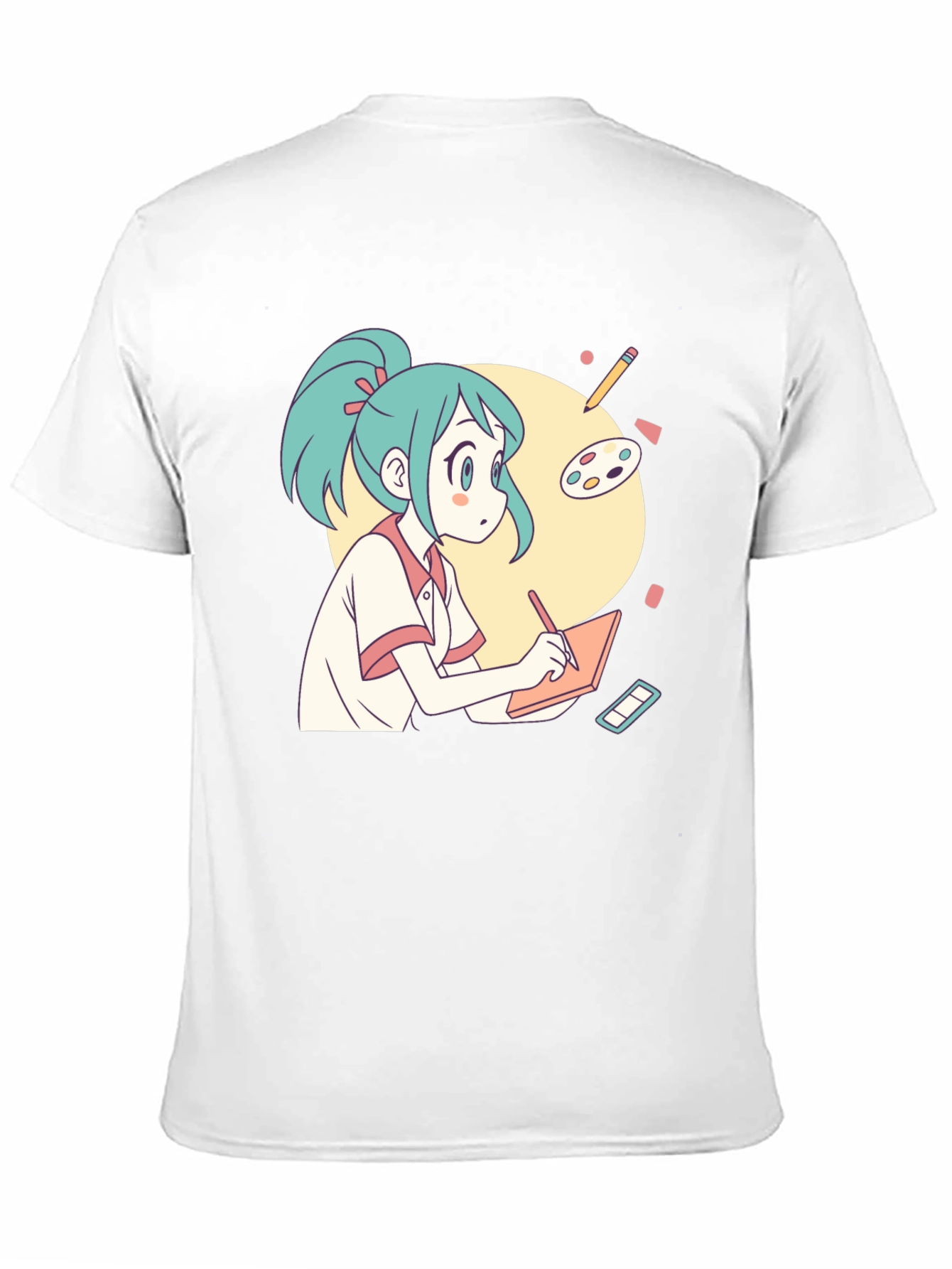 Anime Artist T-Shirt - Black Cotton Graphic Tee