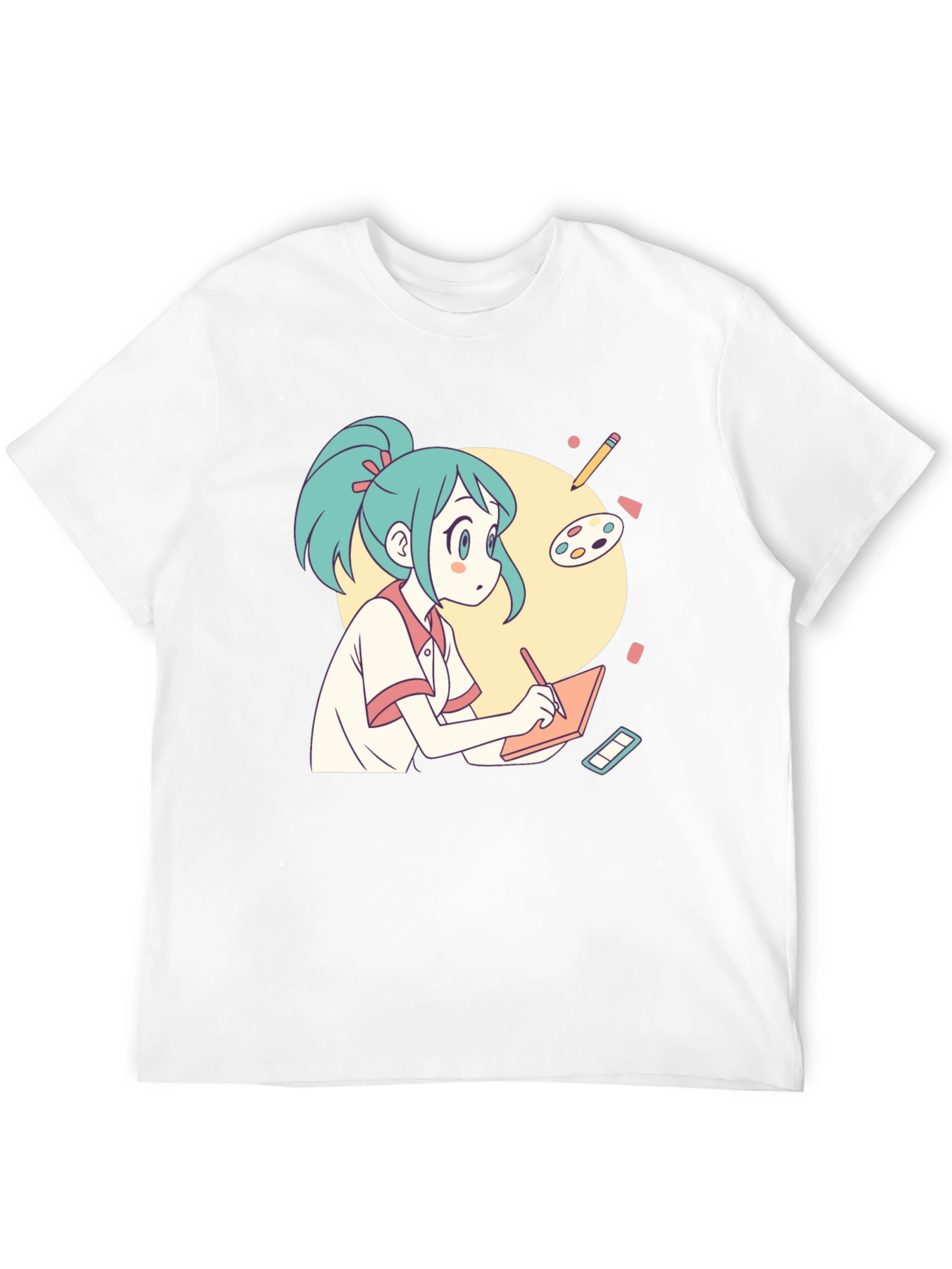 Anime Artist T-Shirt - Black Cotton Graphic Tee