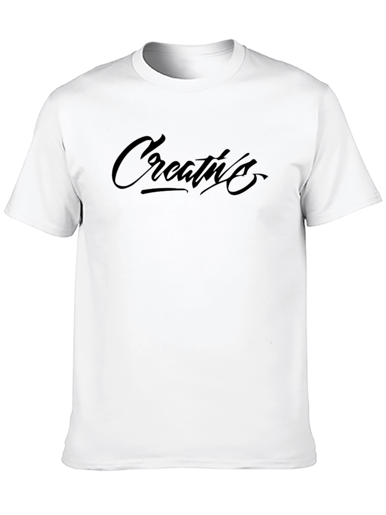 Creative Script Black T-Shirt - Stylish & Comfortable