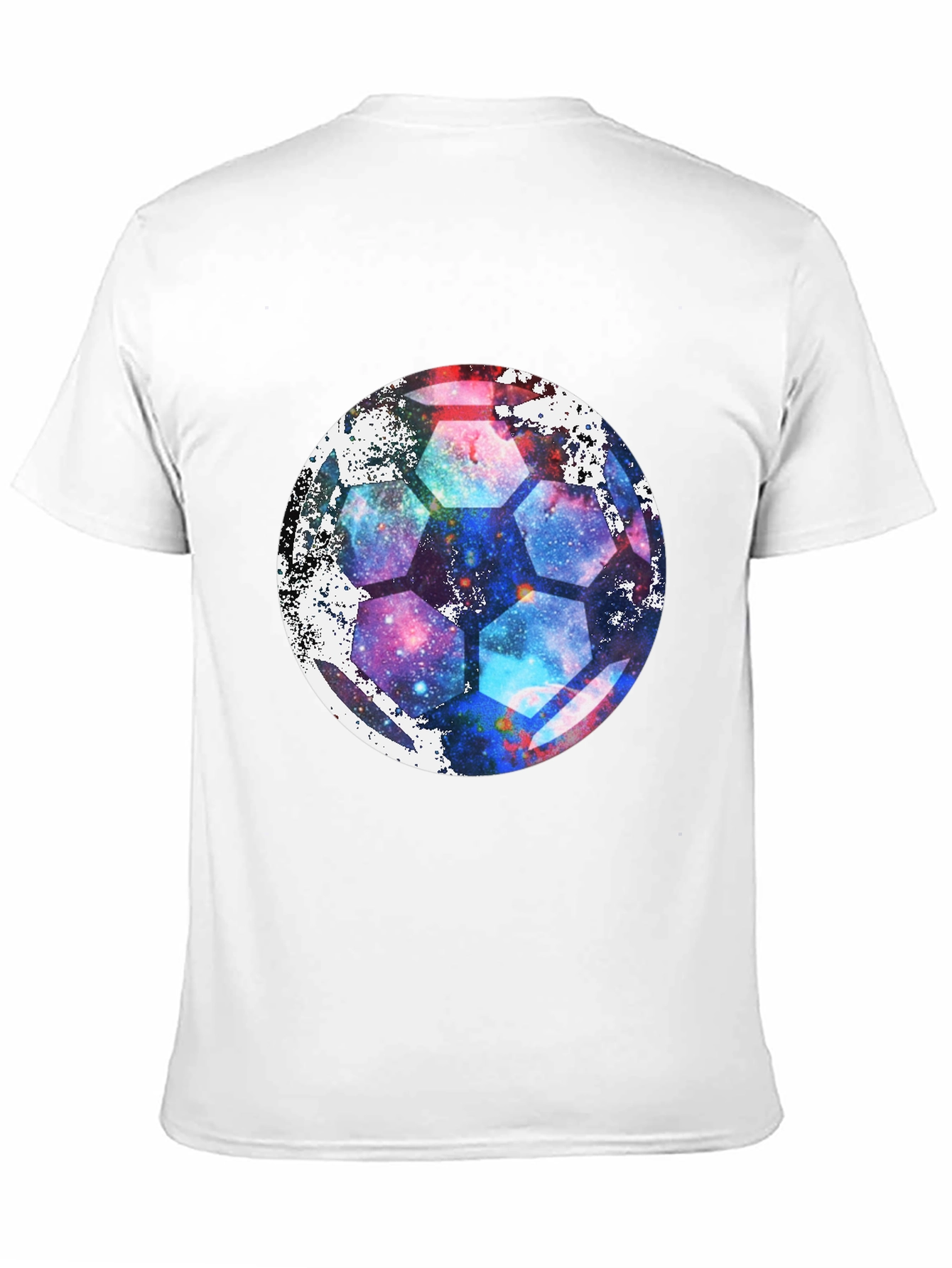 Galaxy Soccer Ball Graphic Tee - Unique Space Design!