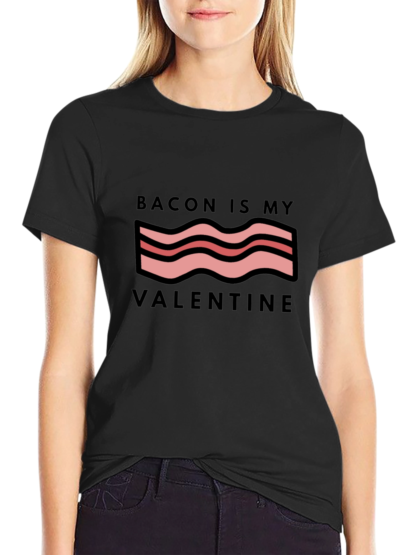 Bacon Is My Valentine Graphic Tee