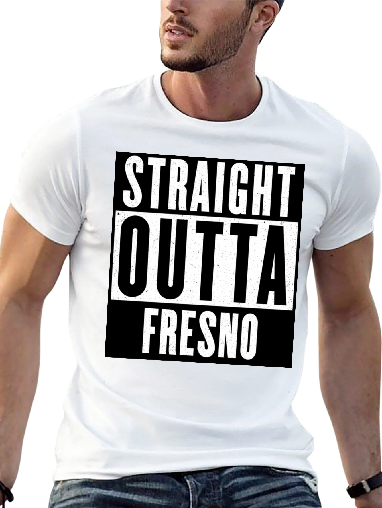 Straight Outta Fresno Graphic T-Shirt - Cotton Blend