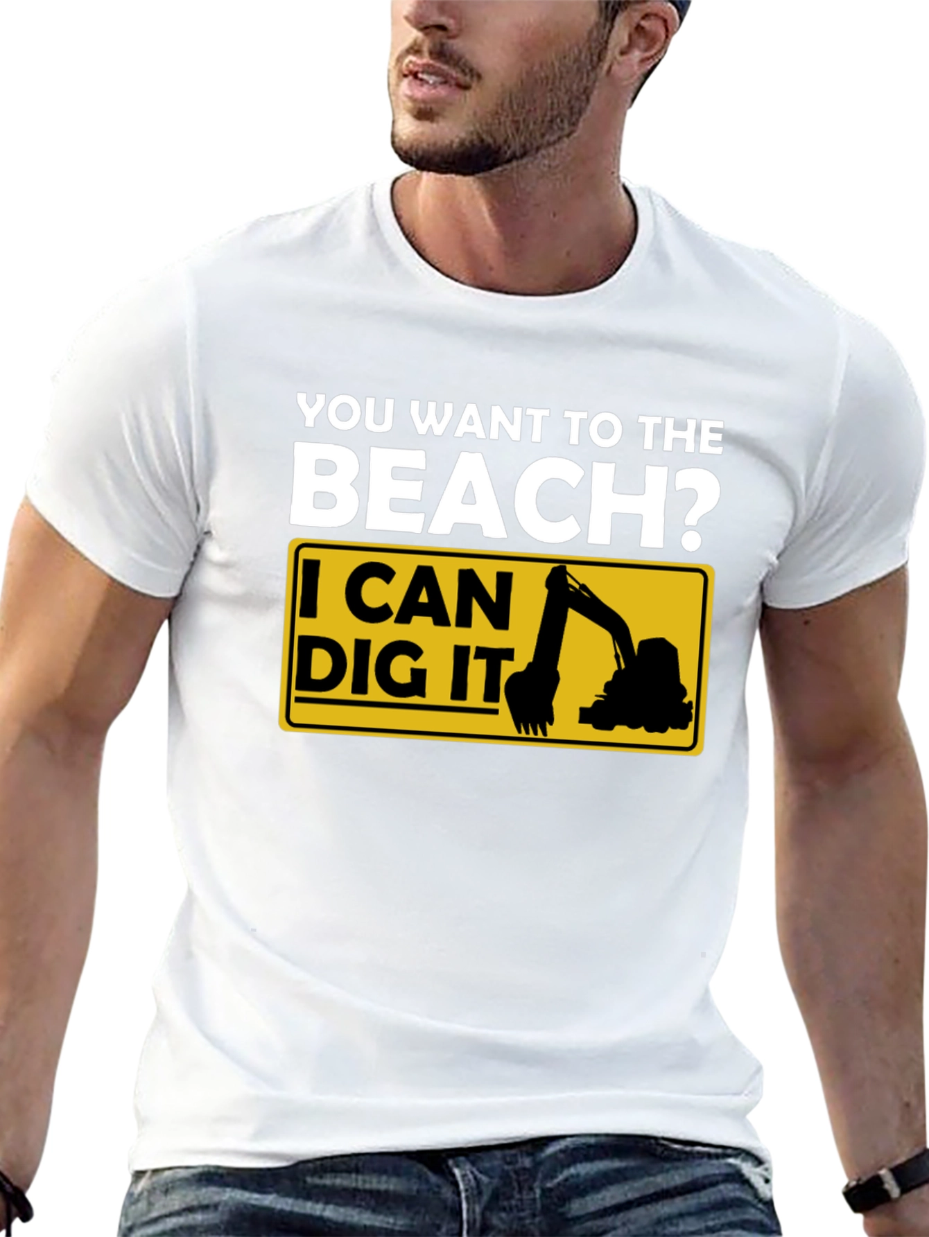 Beach Digger T-Shirt - Funny Excavator Tee