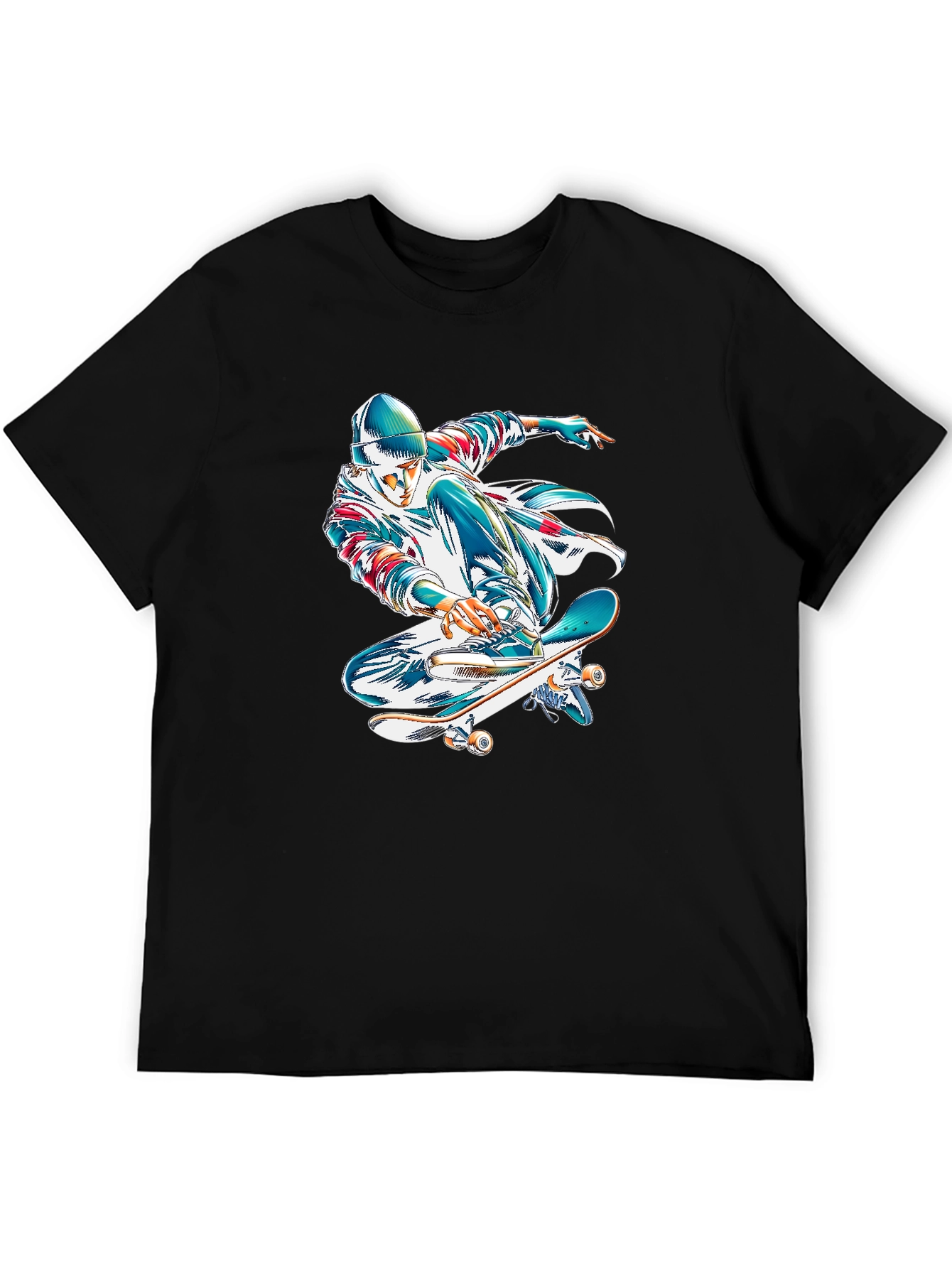 Skater Graphic Black T-Shirt