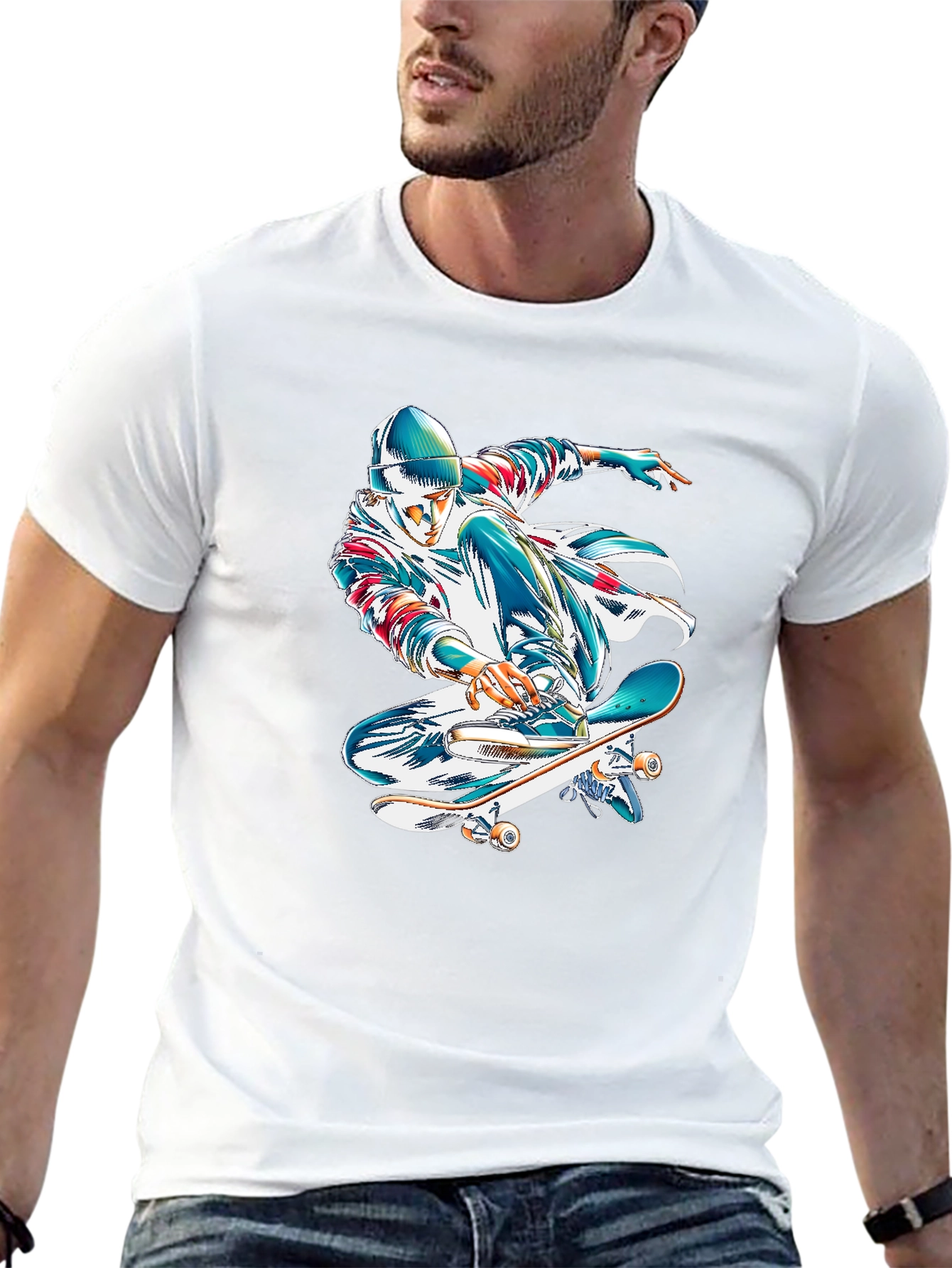 Skater Graphic Black T-Shirt