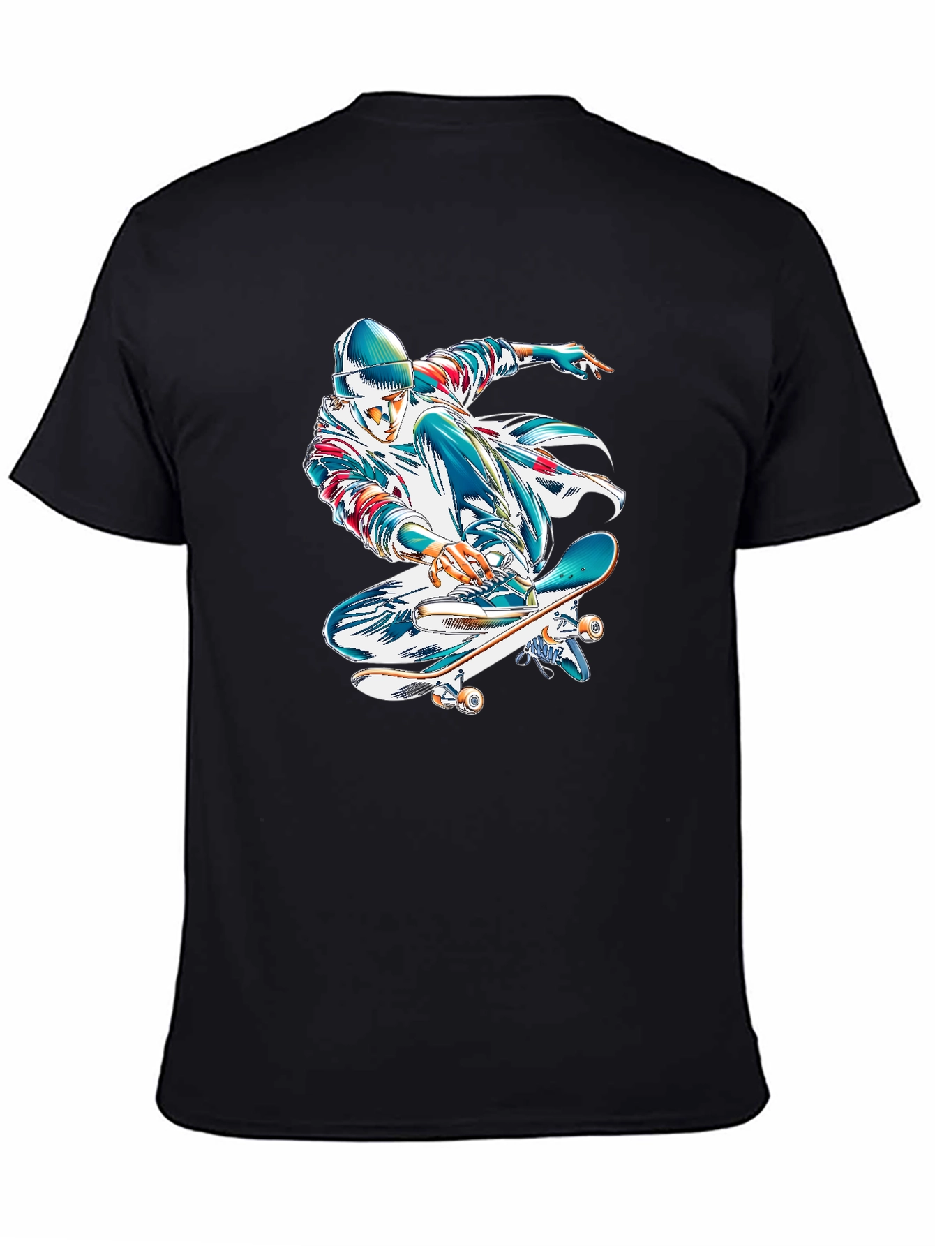 Skater Graphic Black T-Shirt