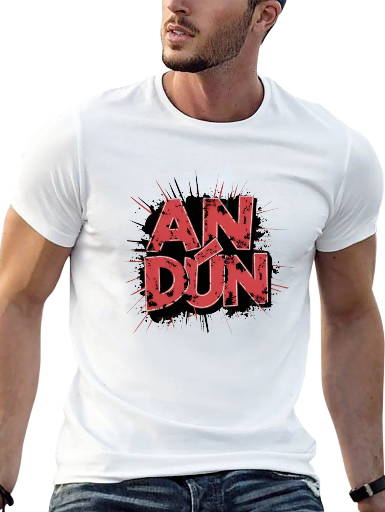AN DÚN Graphic T-Shirt - Stylish Black Tee