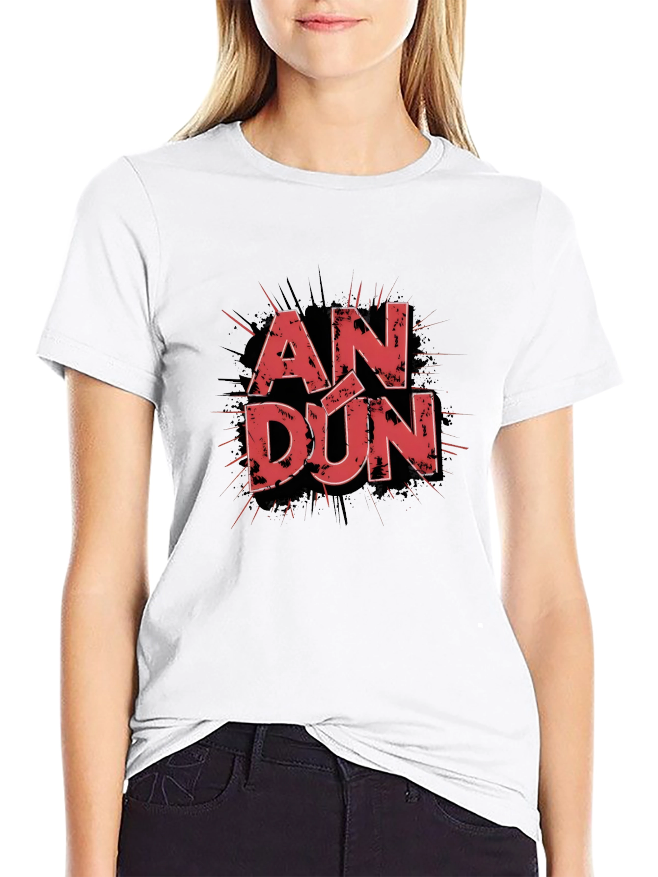 AN DÚN Graphic T-Shirt - Stylish Black Tee