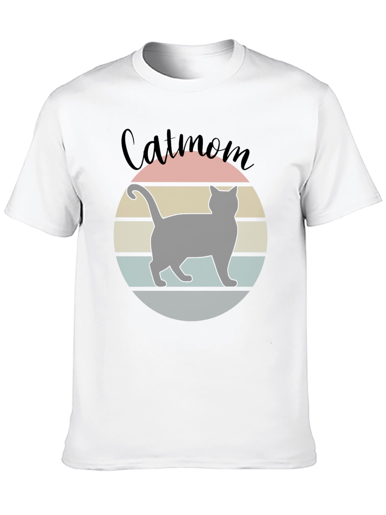 Catmom Retro Style T-Shirt - Unisex Black Tee