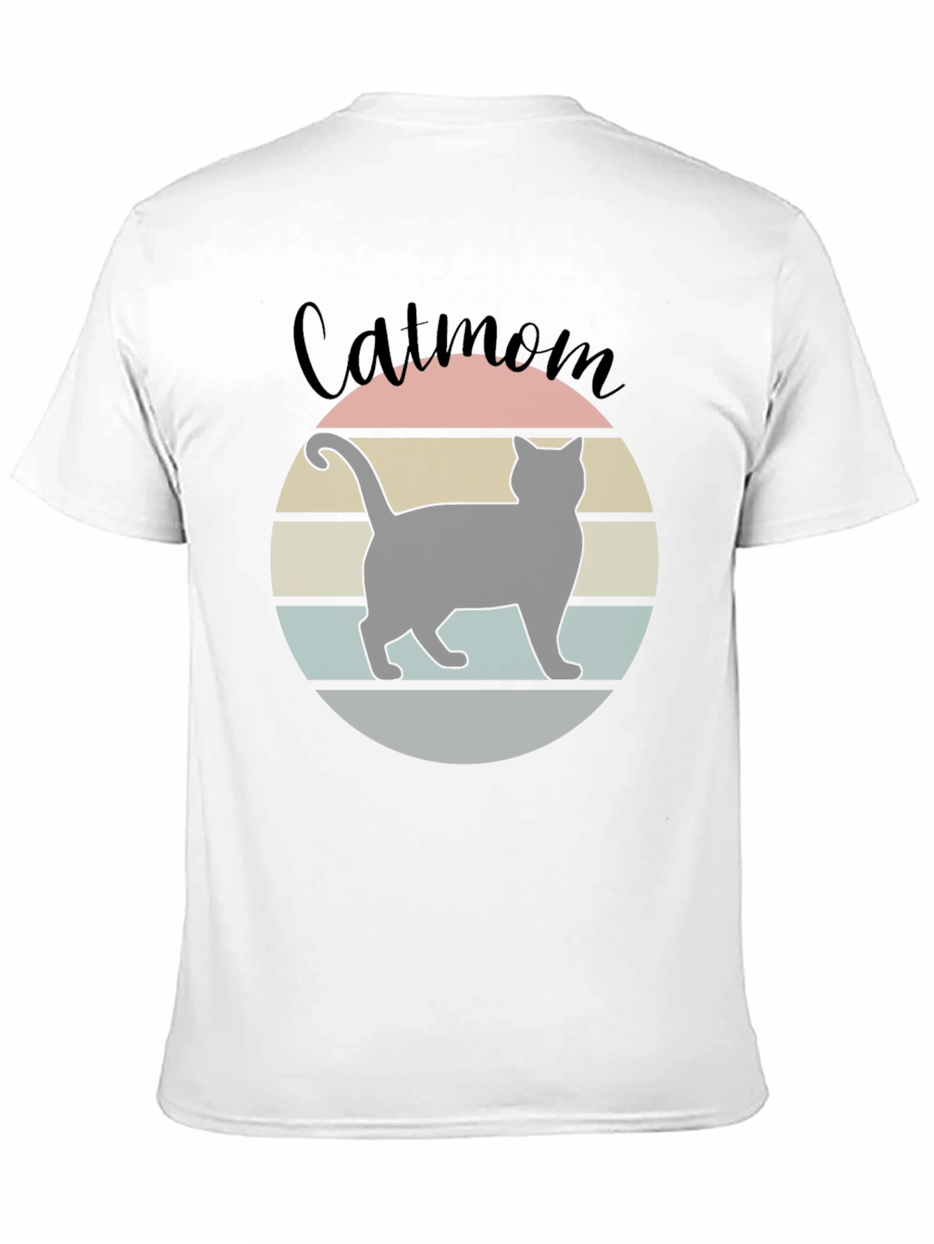 Catmom Retro Style T-Shirt - Unisex Black Tee