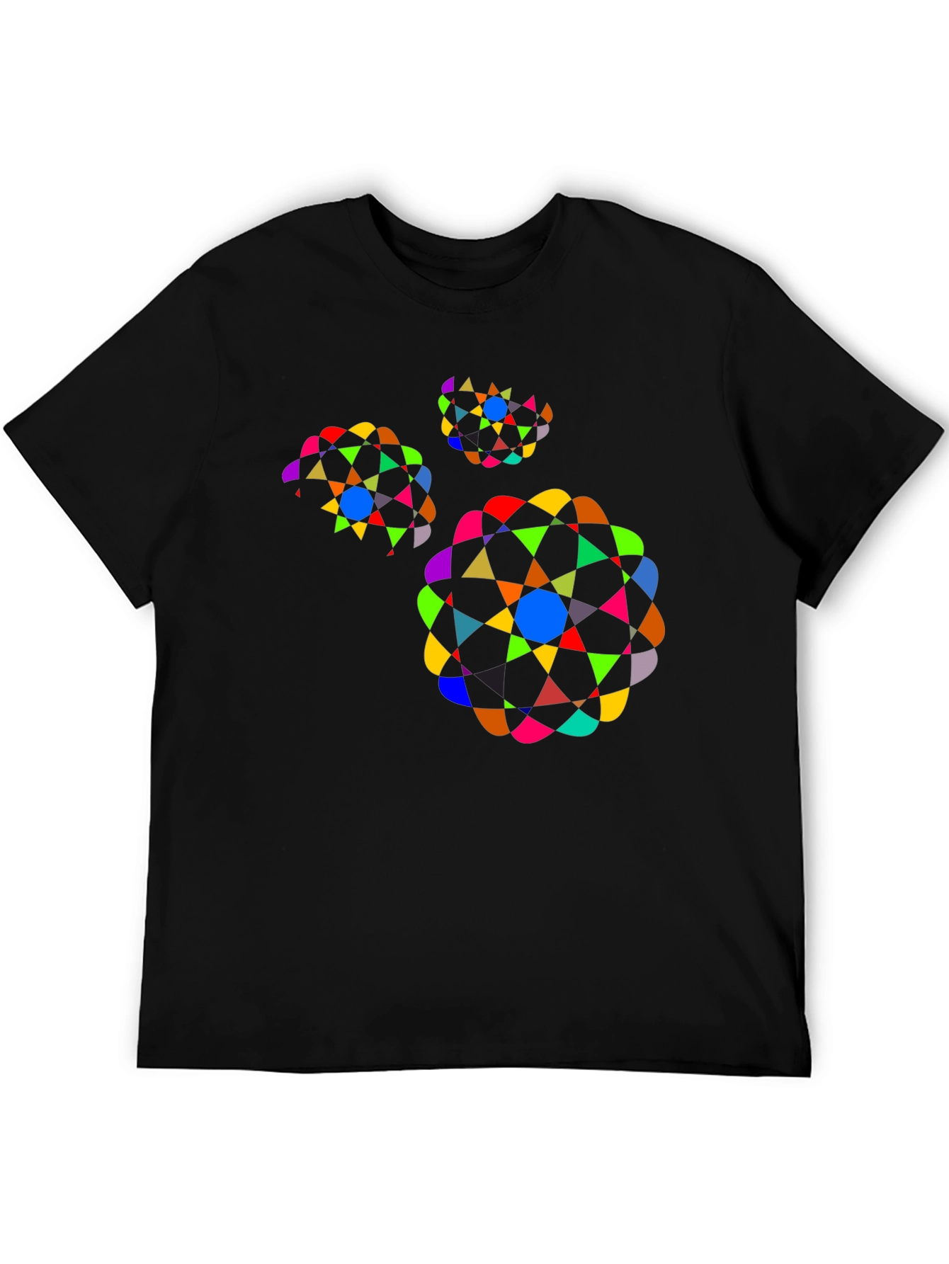 Geometric Pattern Black T-Shirt