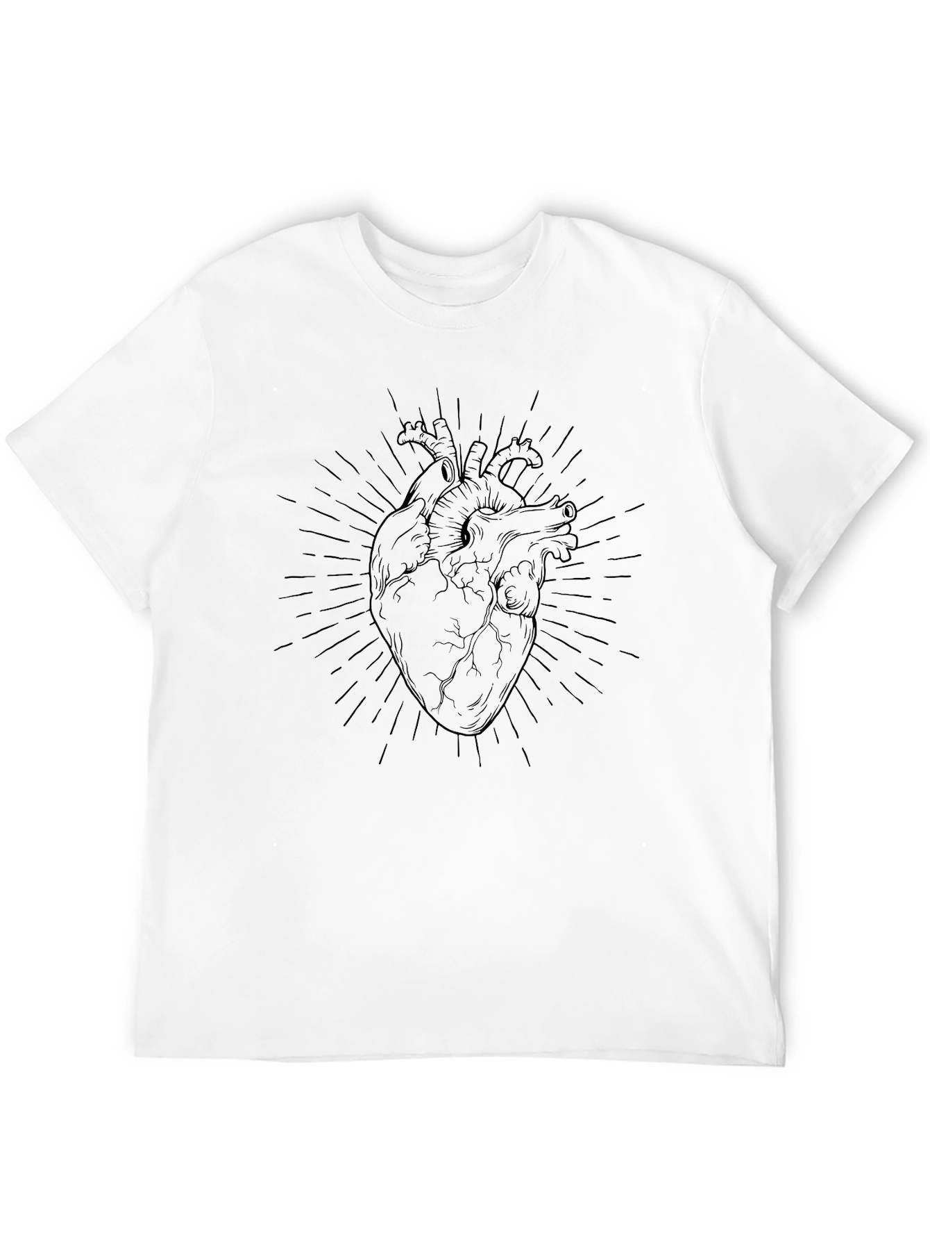 Anatomical Heart Graphic T-Shirt - Black