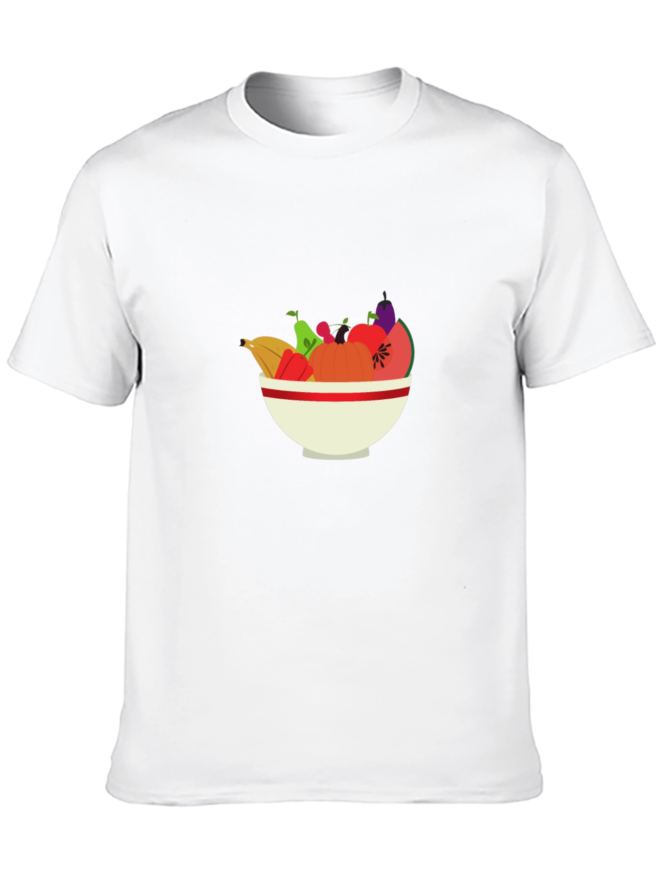 Fruit Bowl Graphic Tee - Casual Black T-Shirt
