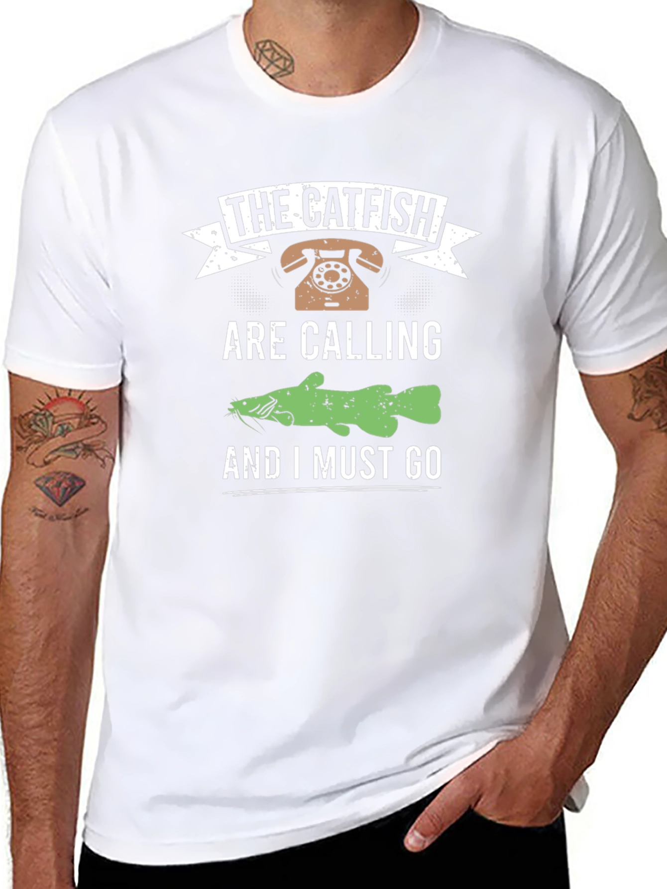 The Catfish are Calling Black T-Shirt