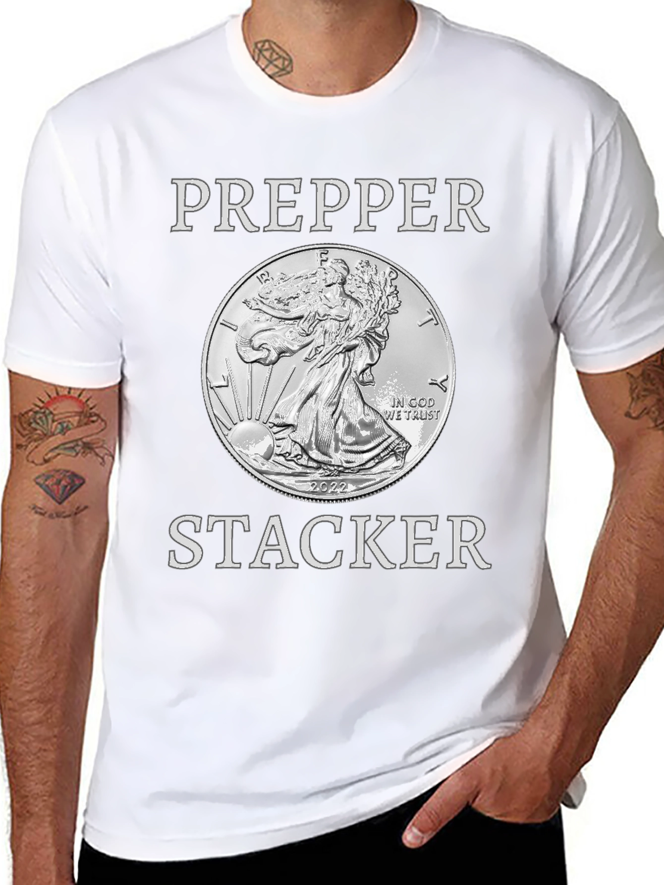 Prepper Stacker 2022 Silver Coin T-Shirt