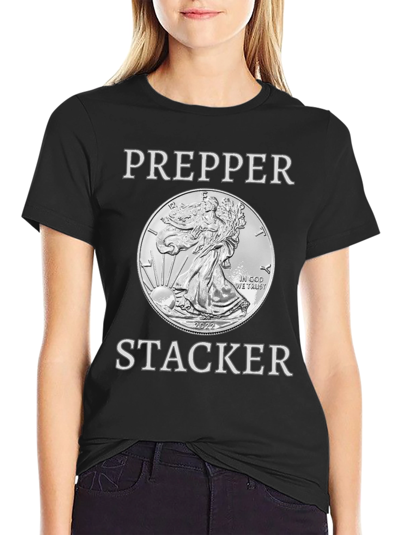 Prepper Stacker 2022 Silver Coin T-Shirt