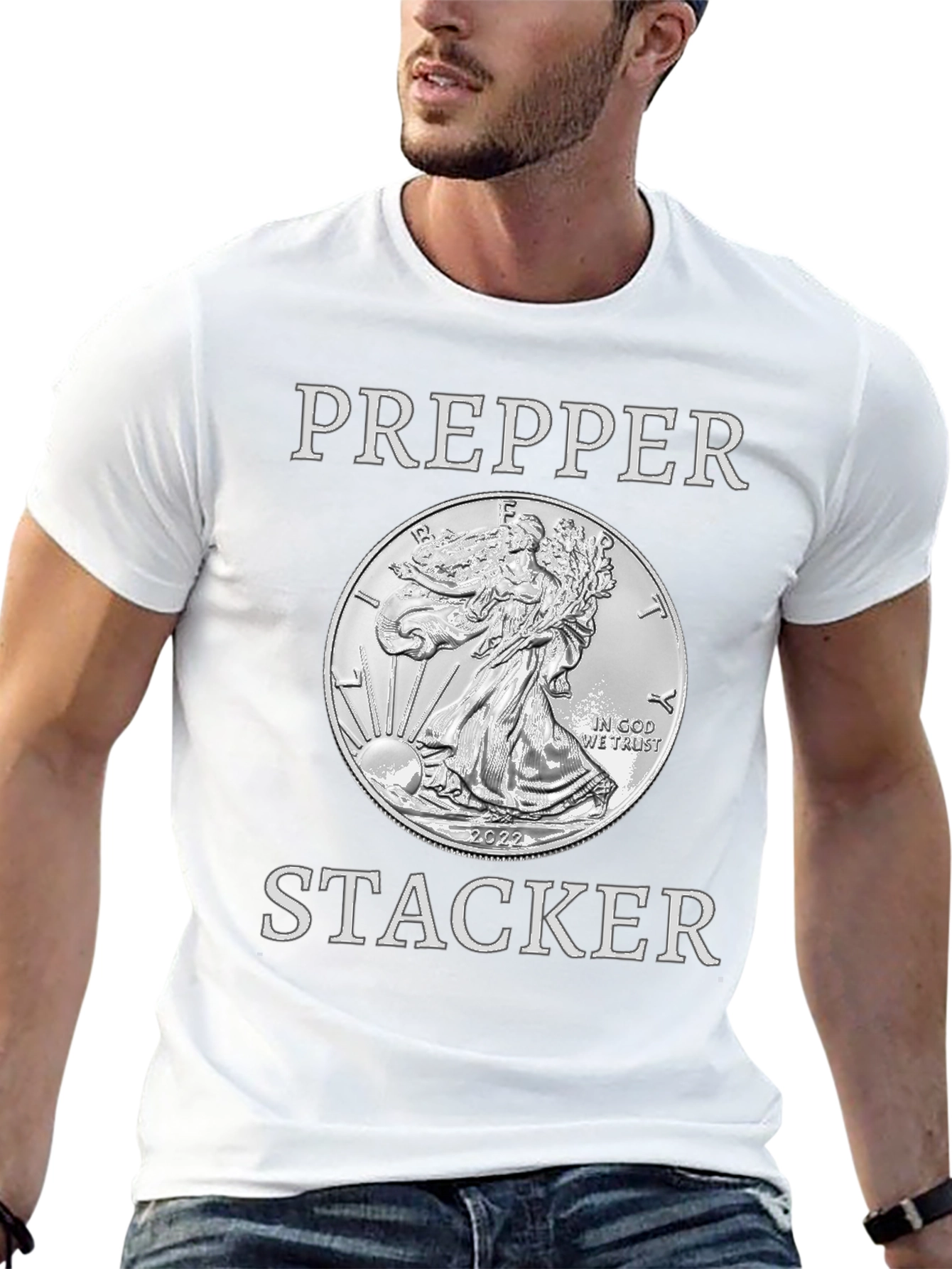 Prepper Stacker 2022 Silver Coin T-Shirt