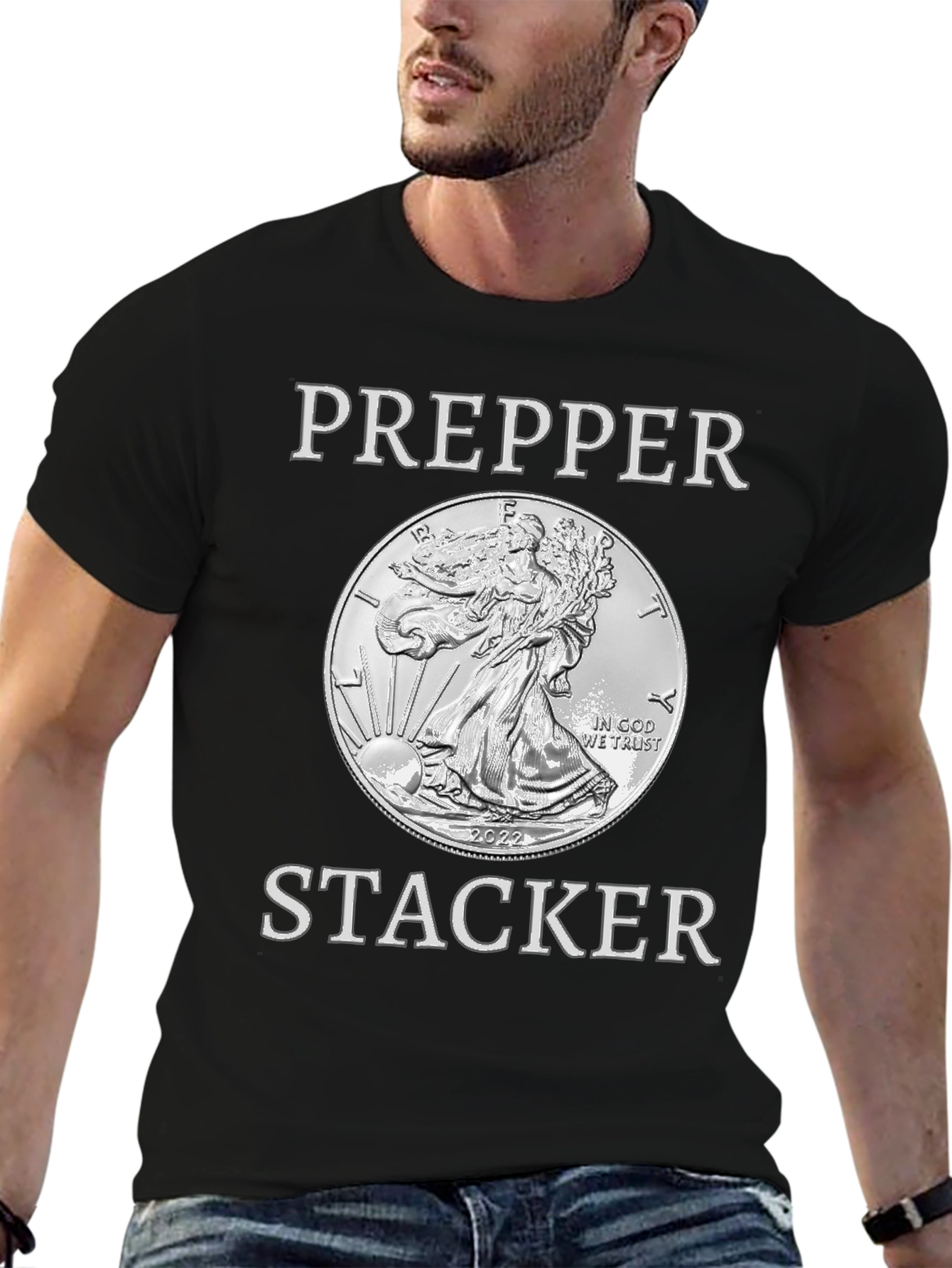 Prepper Stacker 2022 Silver Coin T-Shirt