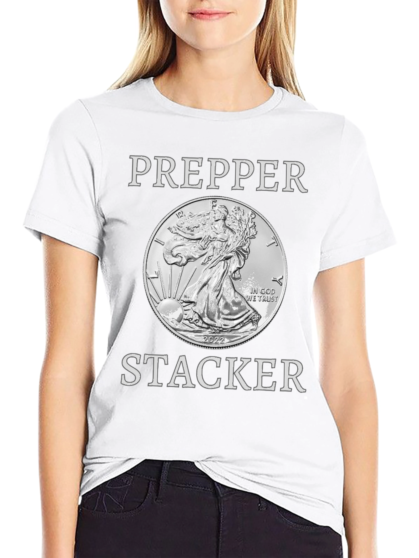 Prepper Stacker 2022 Silver Coin T-Shirt