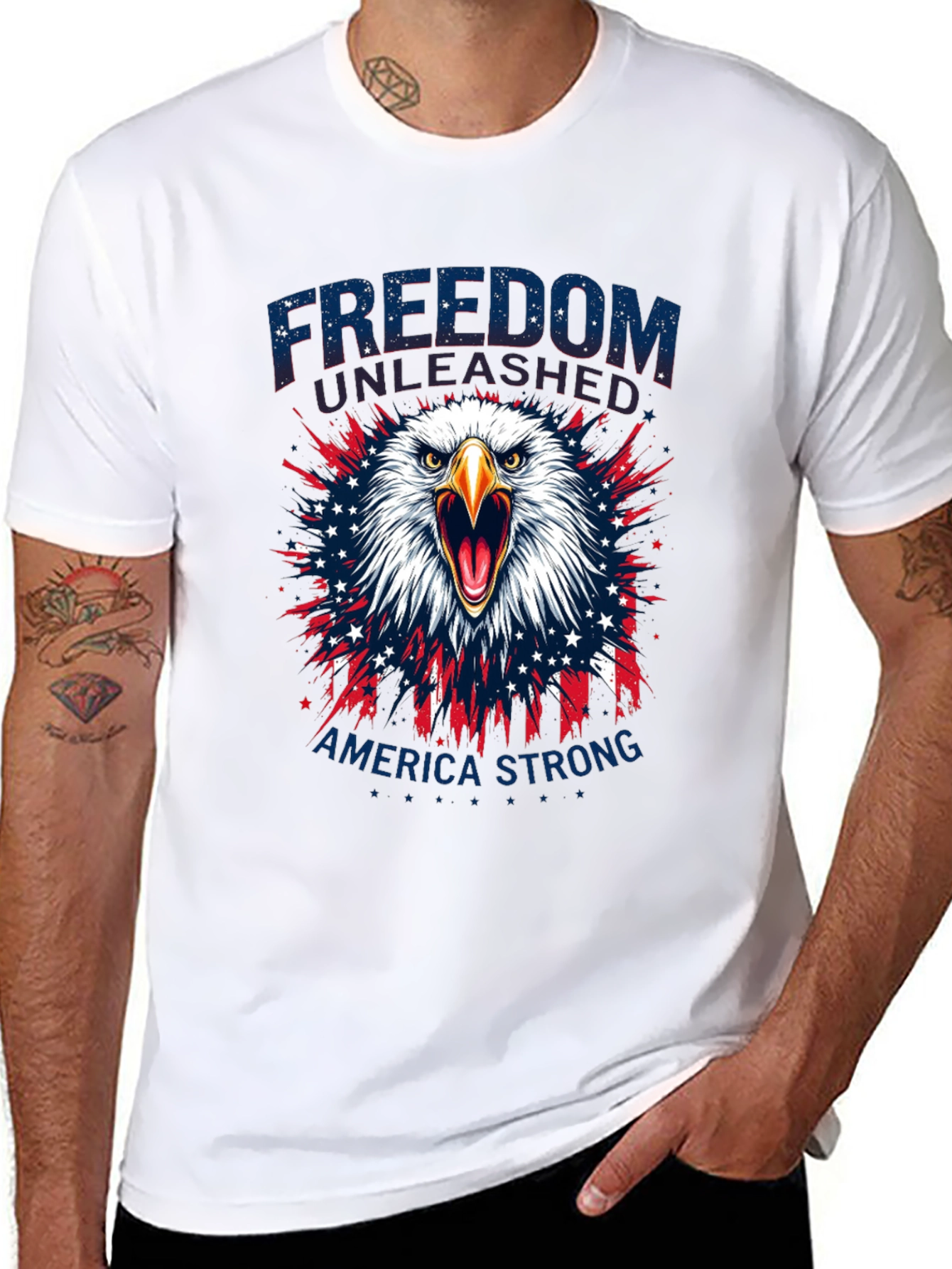Patriotic Eagle T-Shirt - Freedom Unleashed Tee