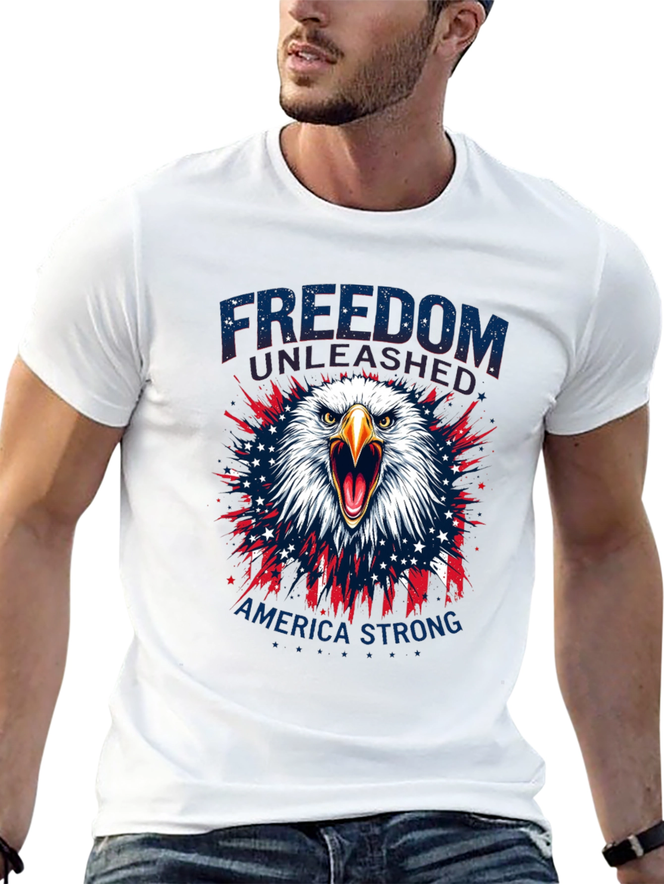 Patriotic Eagle T-Shirt - Freedom Unleashed Tee
