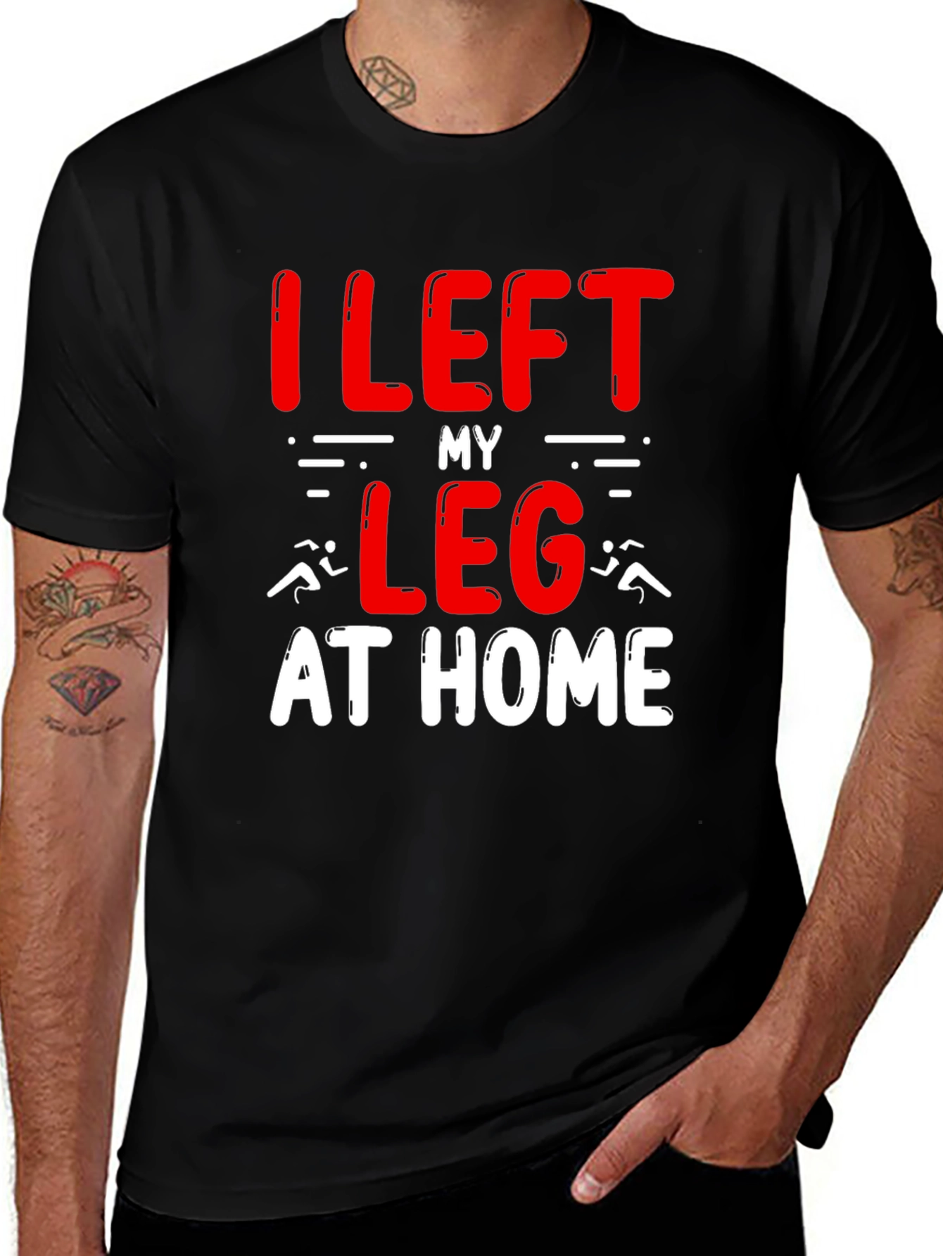 I Left My Leg At Home T-Shirt Funny Runner