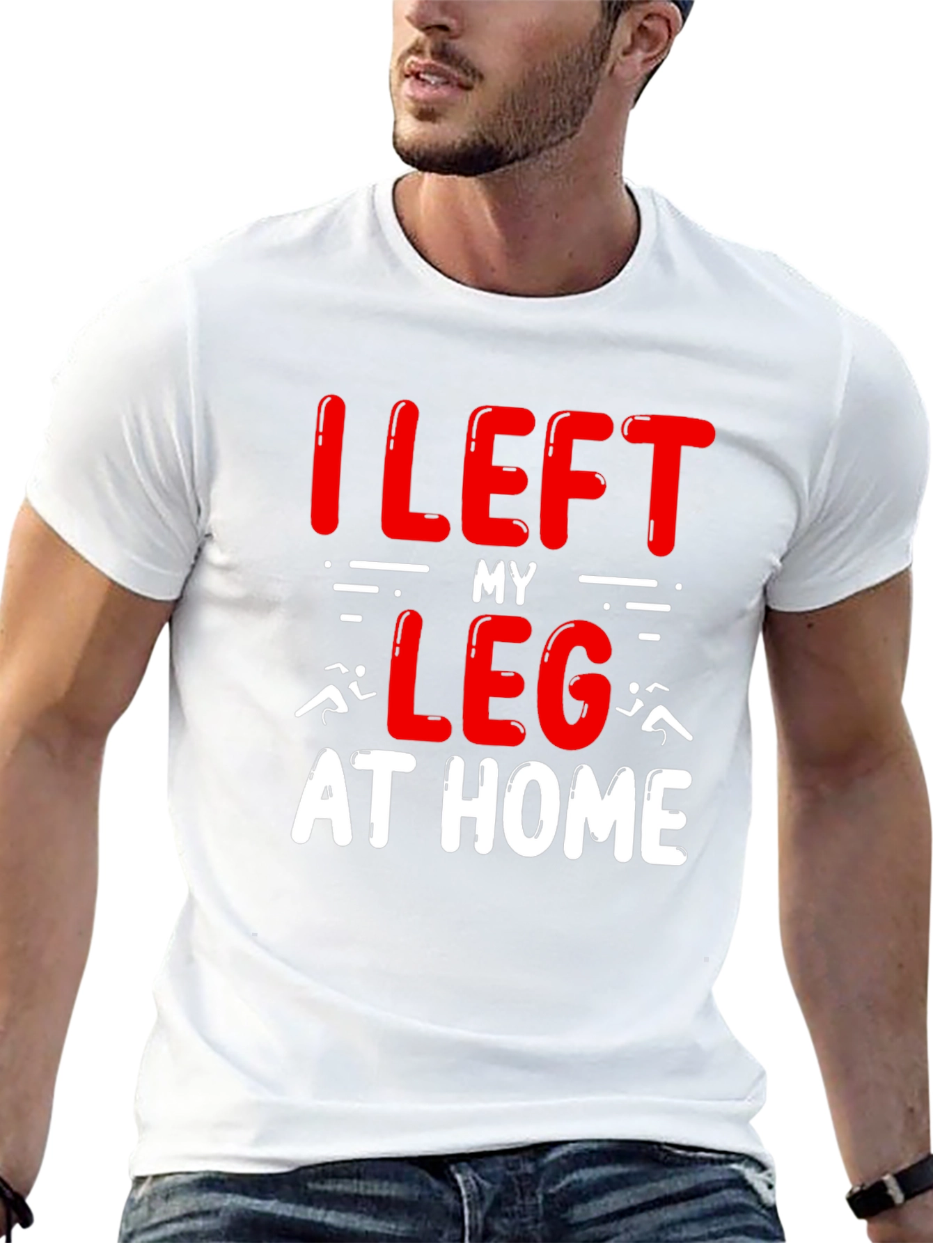 I Left My Leg At Home T-Shirt Funny Runner