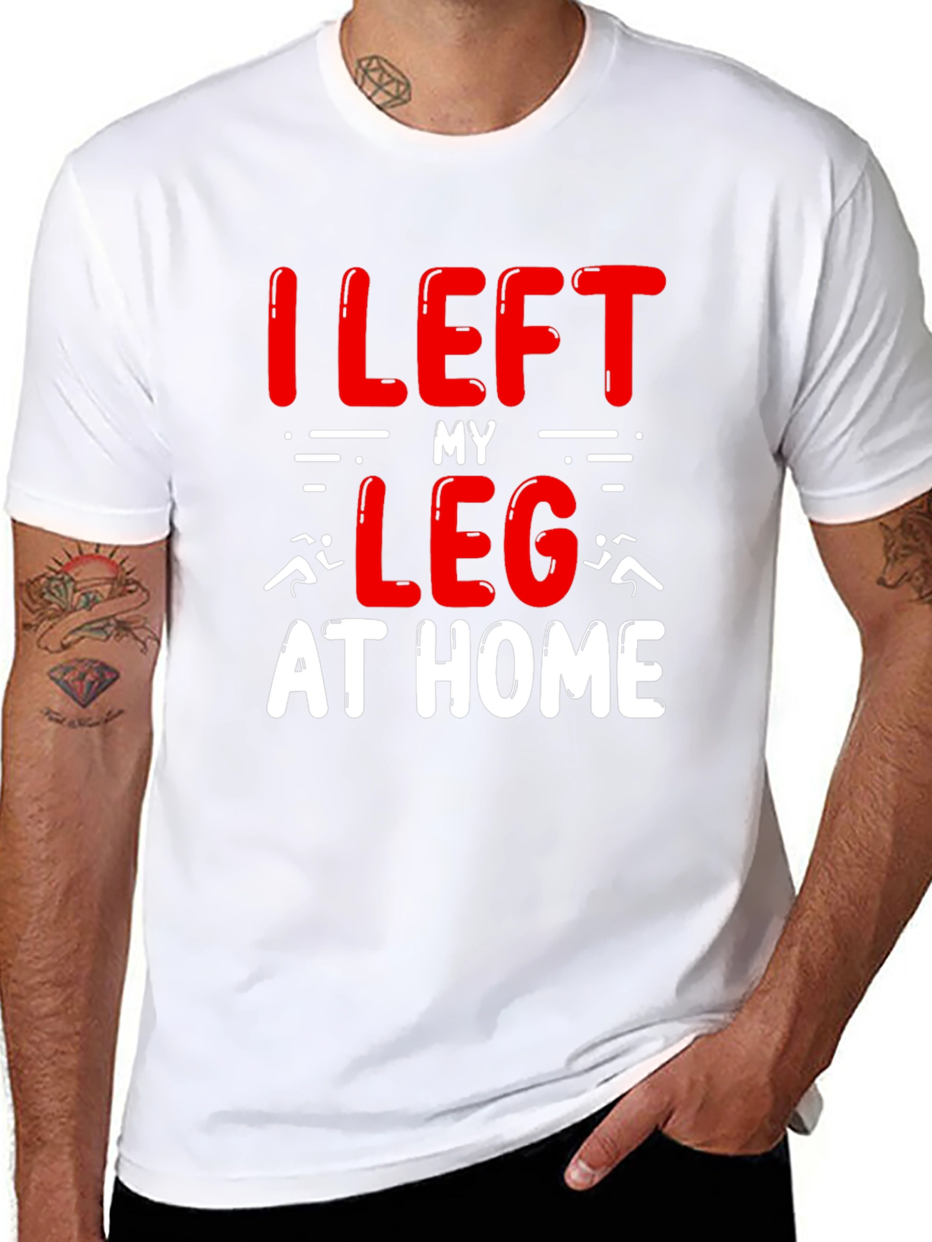 I Left My Leg At Home T-Shirt Funny Runner