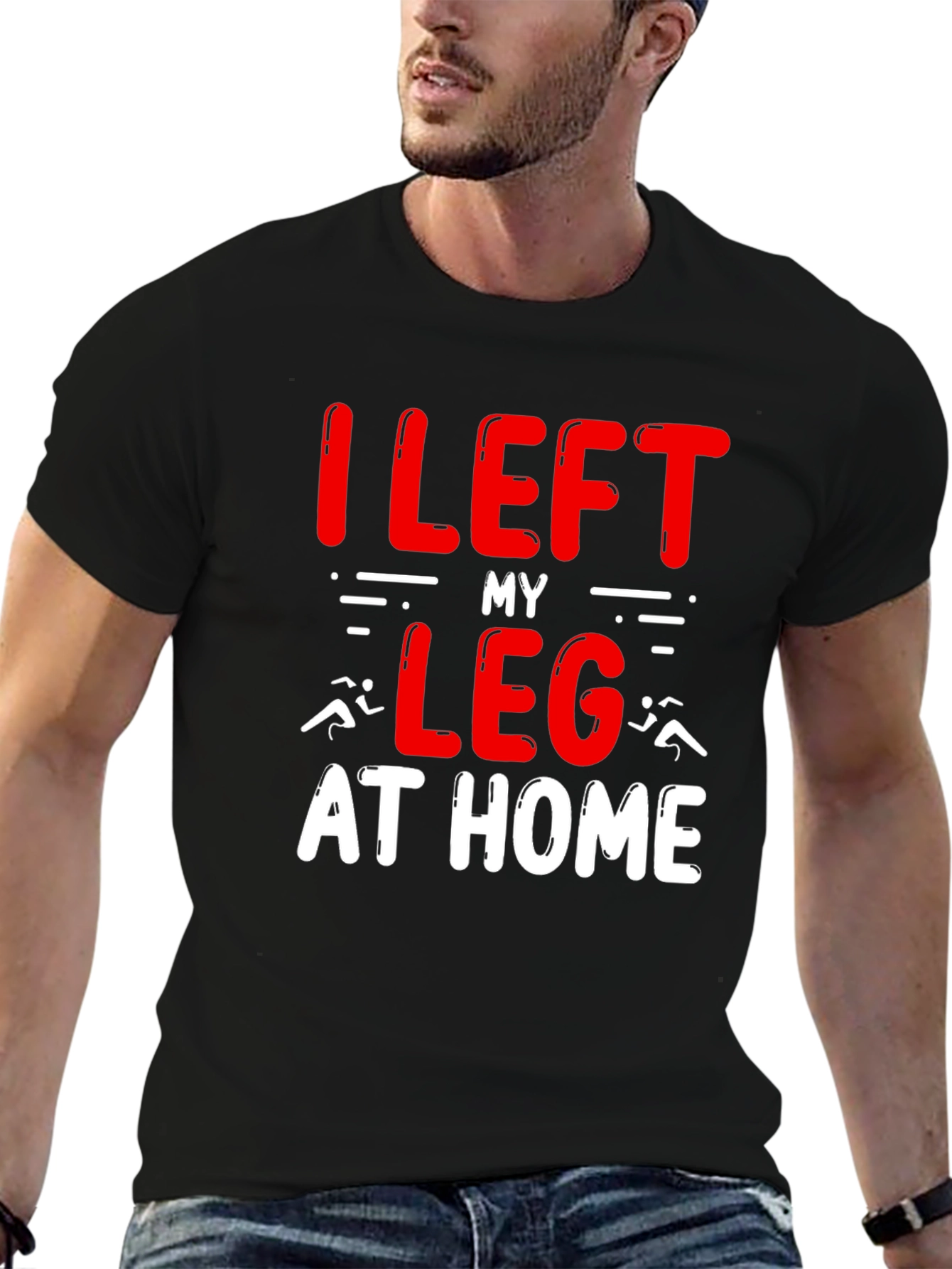 I Left My Leg At Home T-Shirt Funny Runner