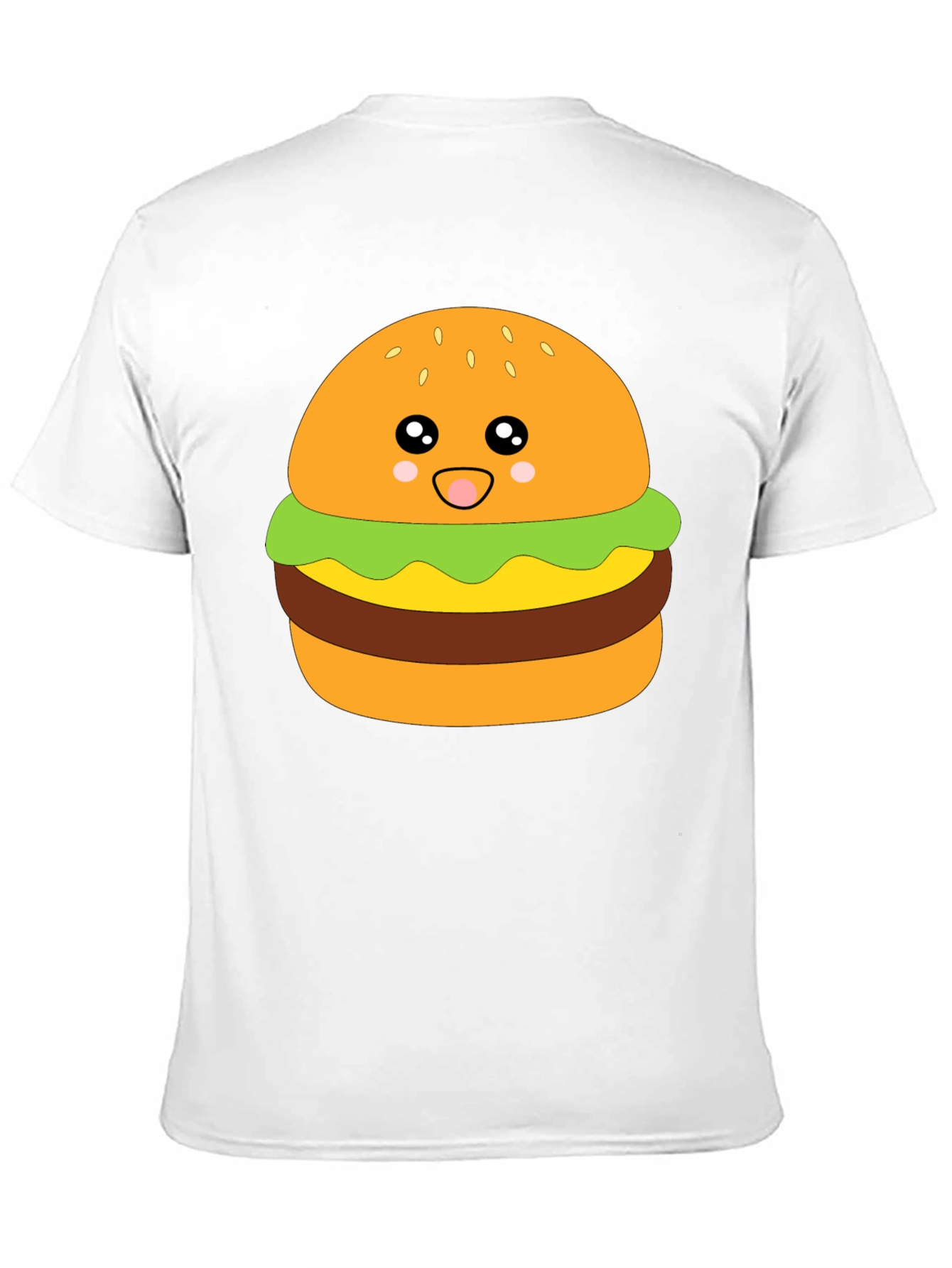 Kawaii Burger Graphic Tee - Unisex Black T-Shirt