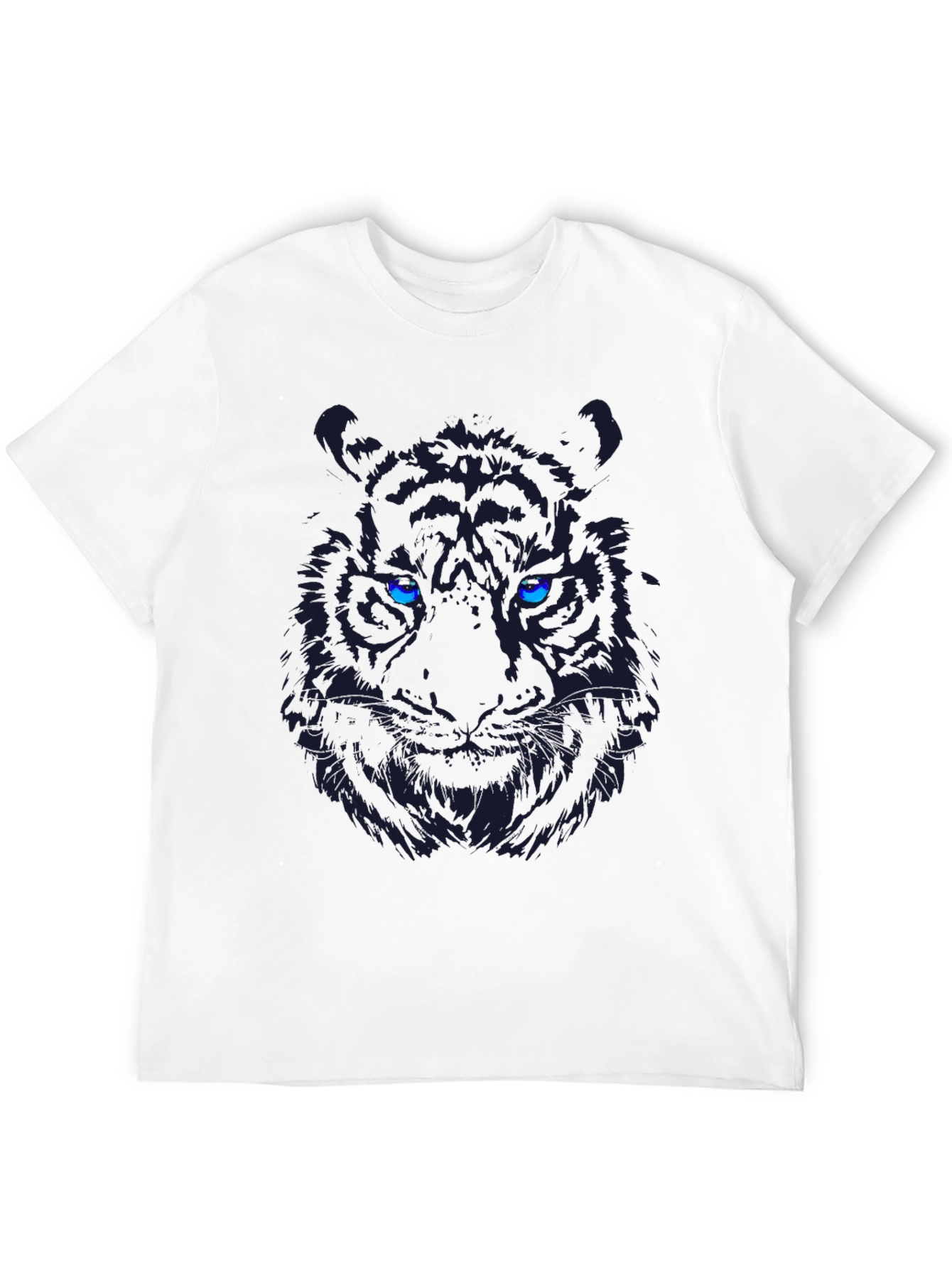 Black Tiger Graphic Tee - Bold Eye-Catching Design