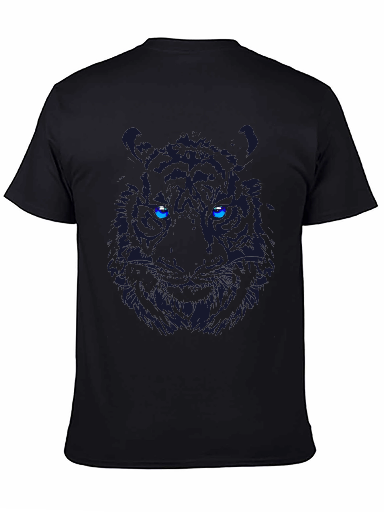Black Tiger Graphic Tee - Bold Eye-Catching Design