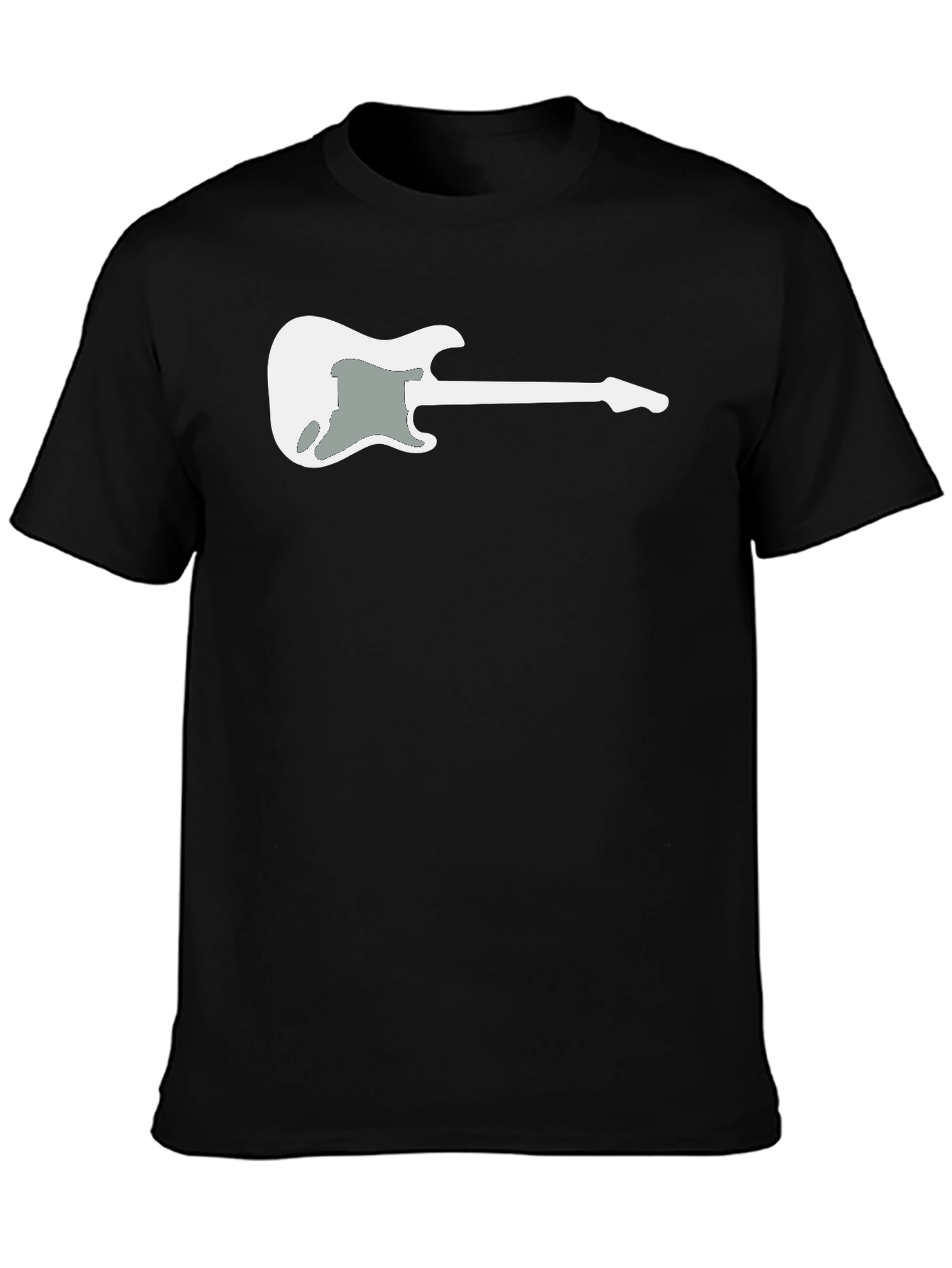 Guitar Graphic Tee - Black Casual Comfort