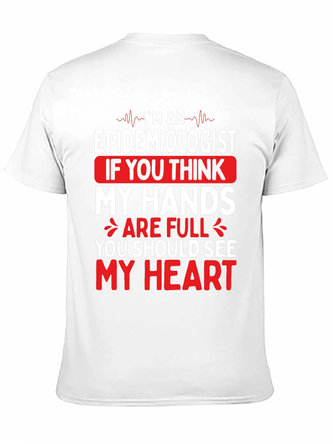 Epidemiologist Heart Graphic T-Shirt - Black
