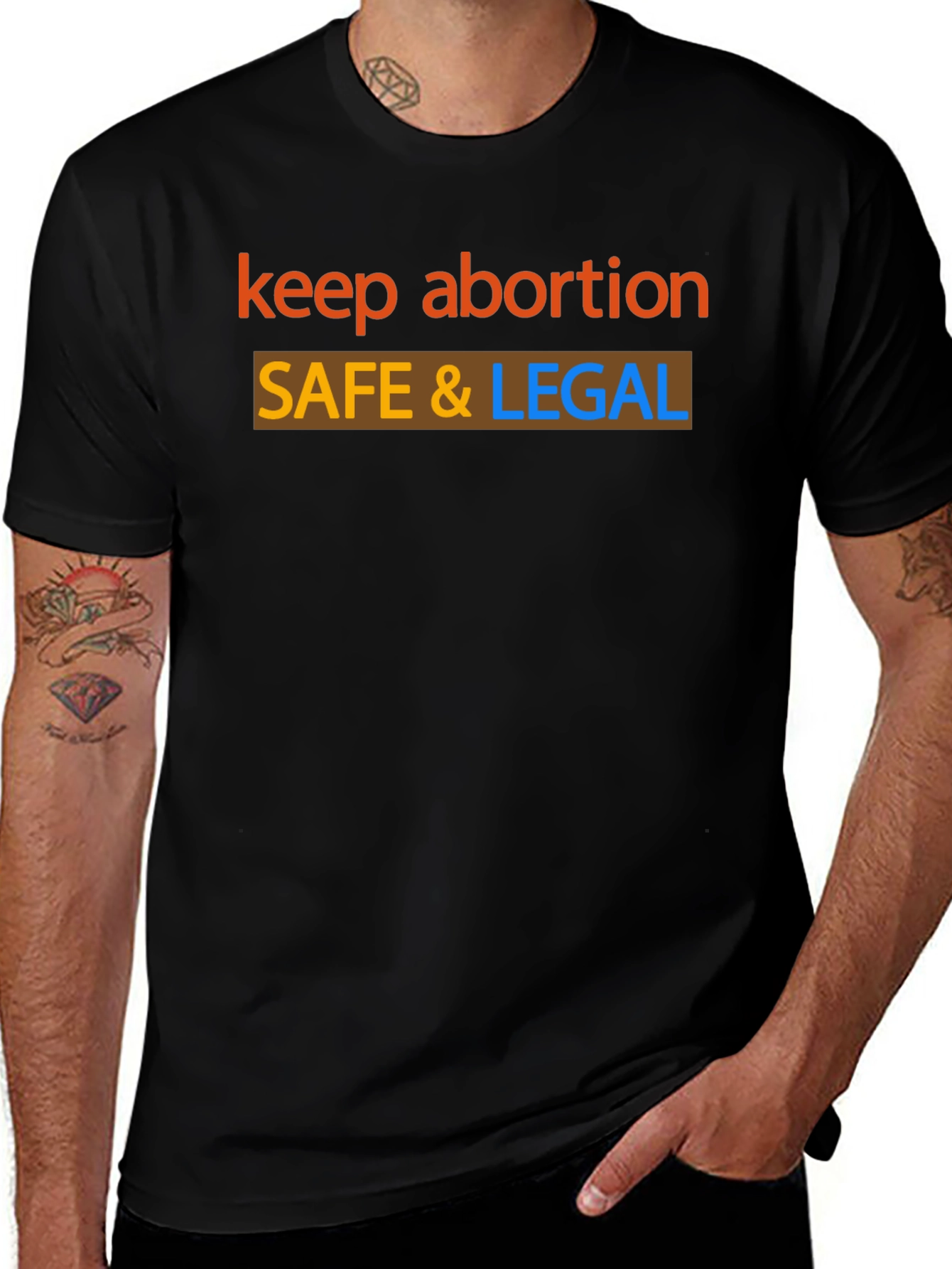 Keep Abortion Safe & Legal Black T-Shirt