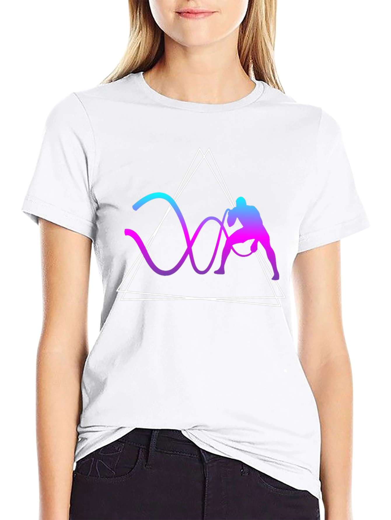 Geometric Battle Rope Training Graphic Tee