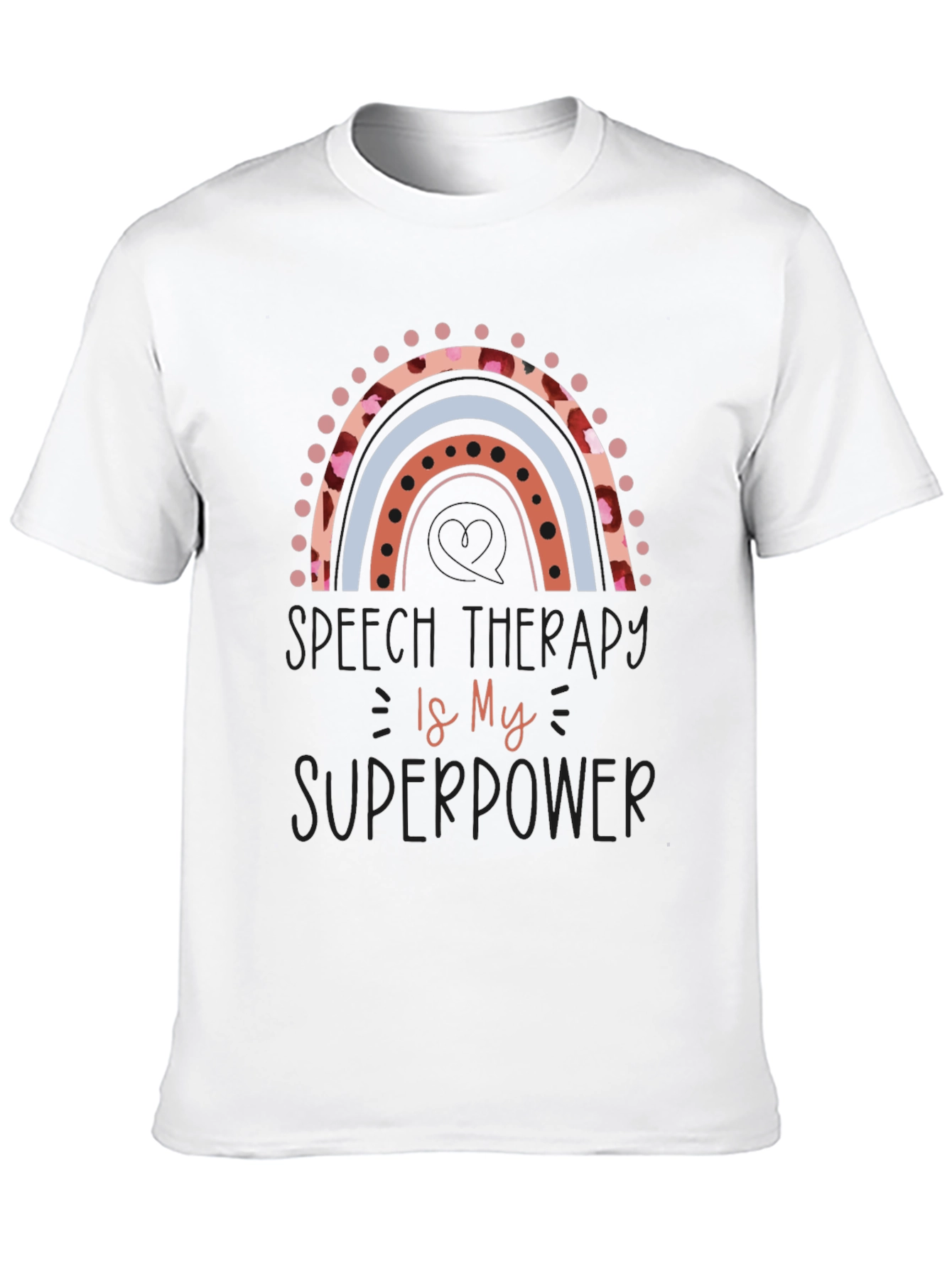 Speech Therapy Superpower Black Graphic Tee
