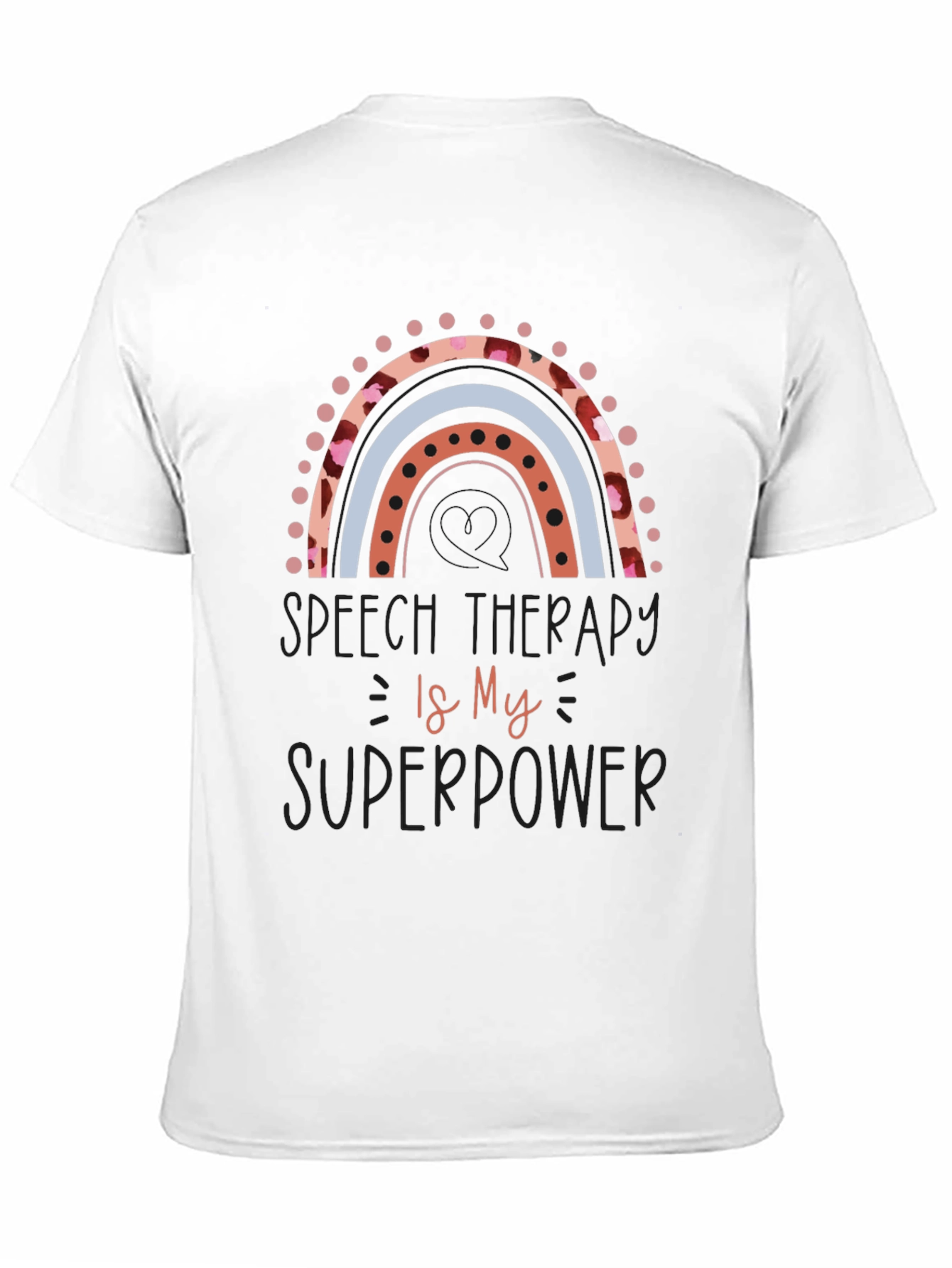 Speech Therapy Superpower Black Graphic Tee
