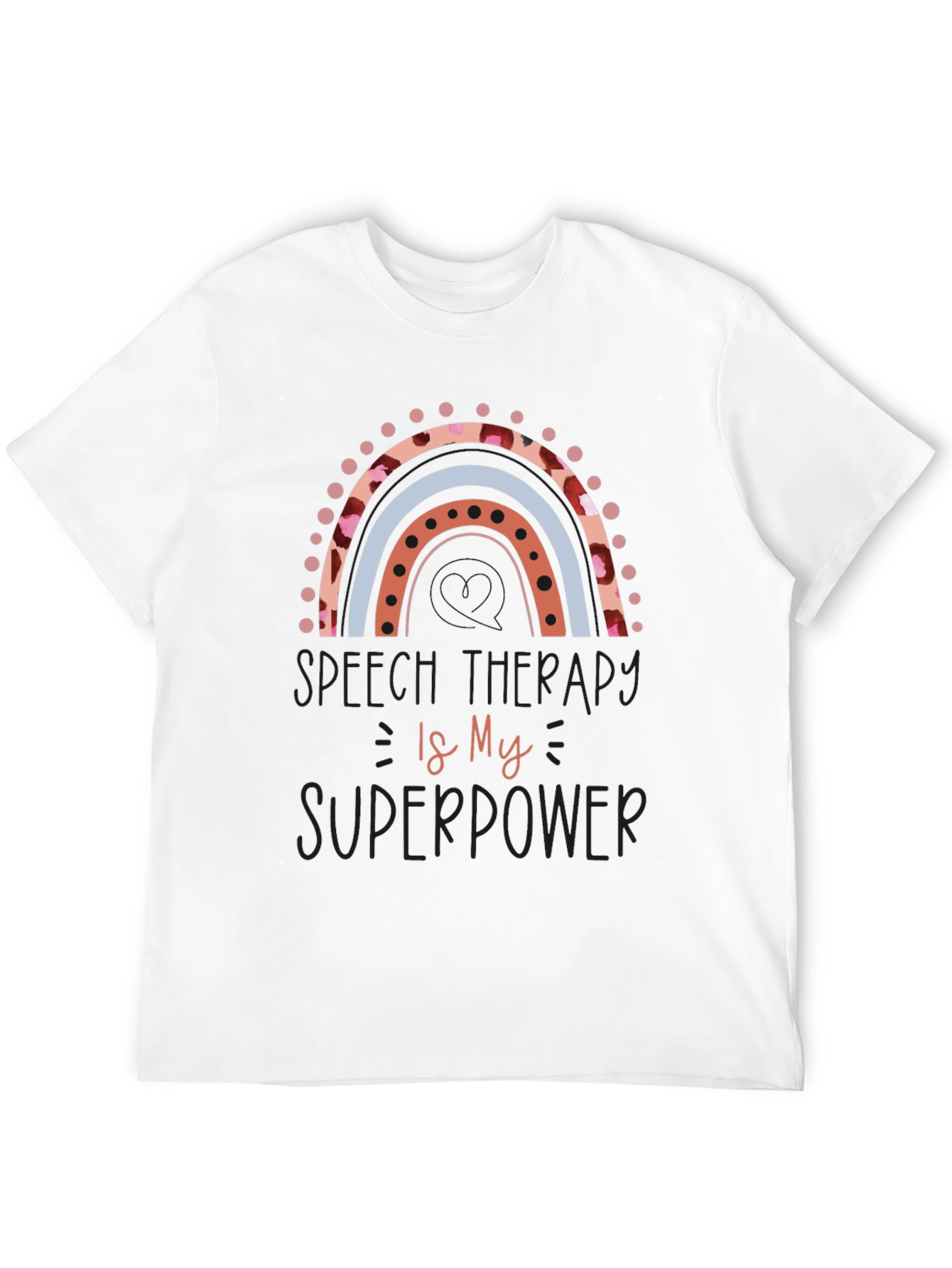 Speech Therapy Superpower Black Graphic Tee
