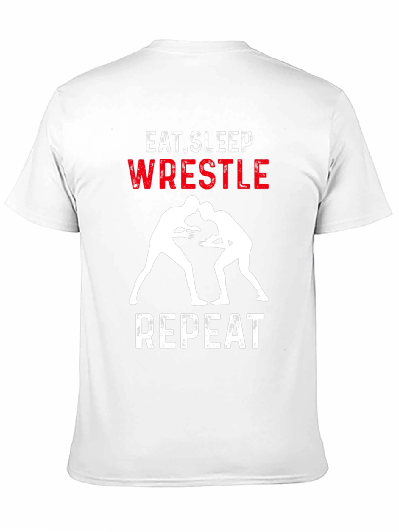 Eat Sleep Wrestle Repeat Black Graphic Tee
