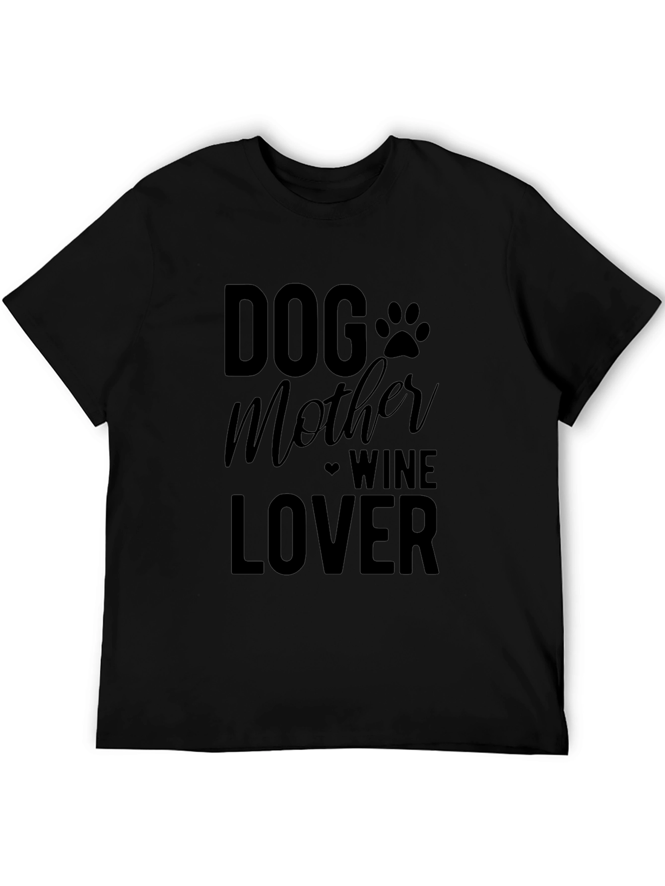 Dog Mother Wine Lover Graphic T-Shirt