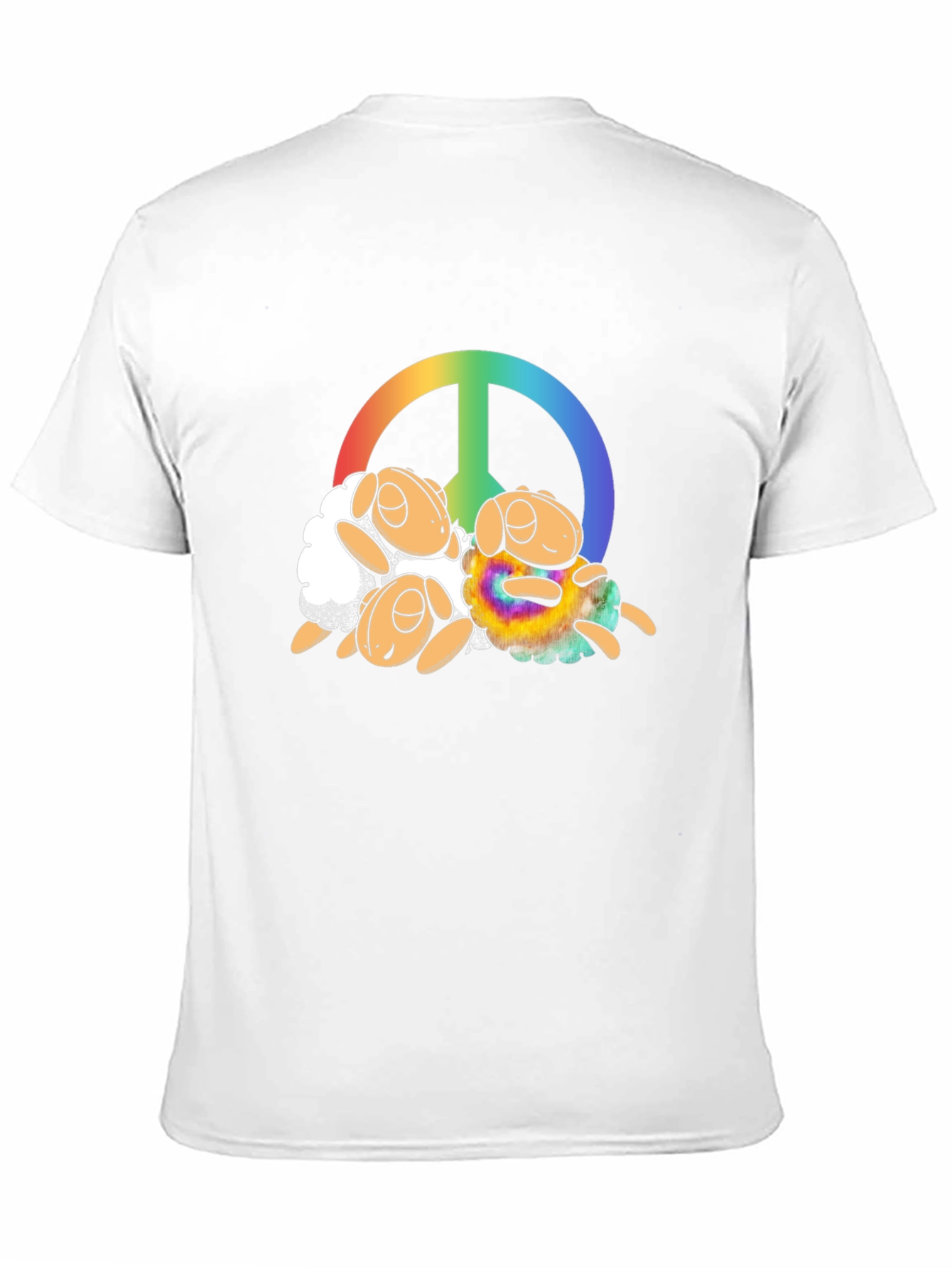Peace Sign Sheep Graphic T-Shirt