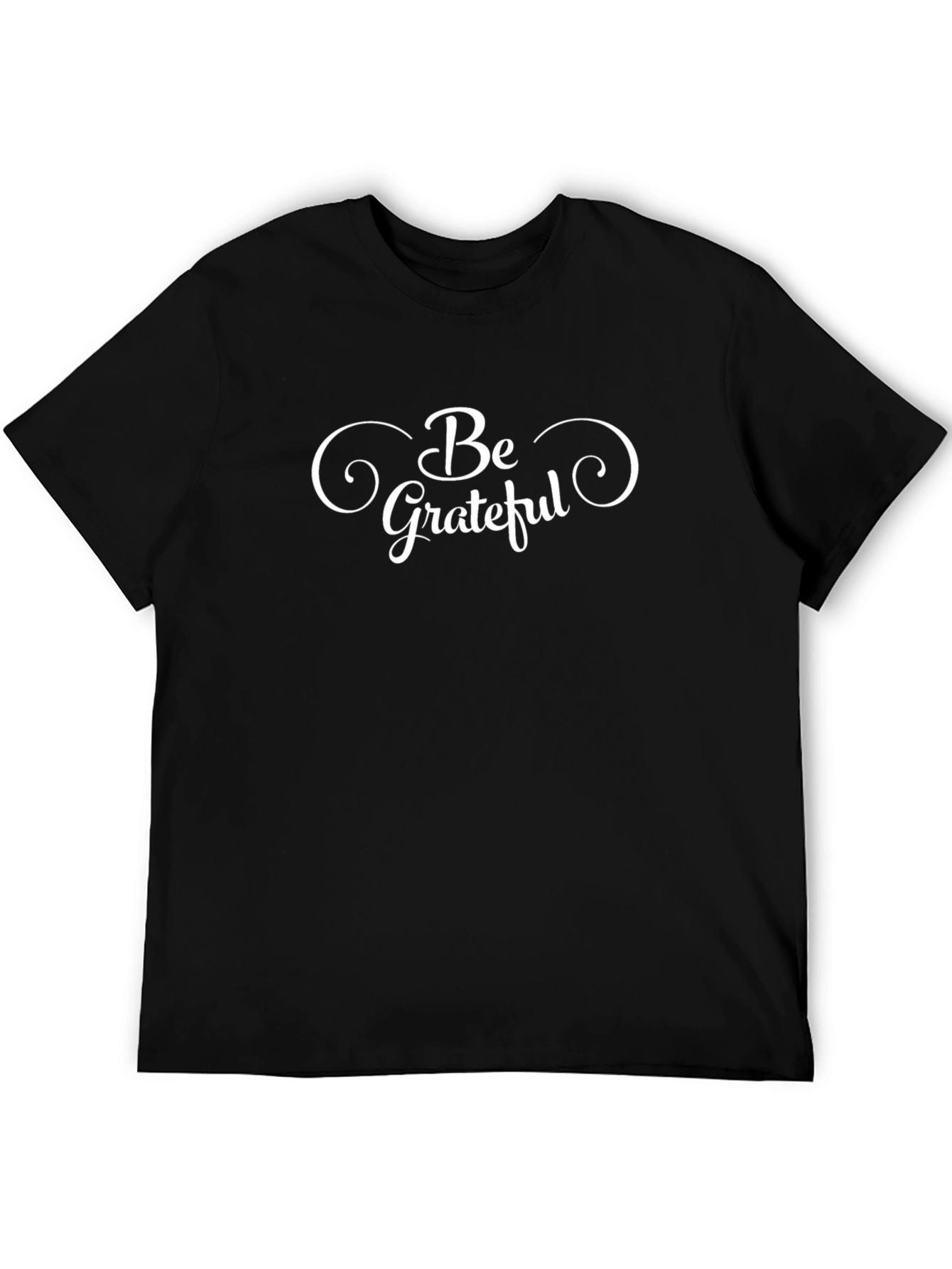 Be Grateful Black T-Shirt Casual Wear